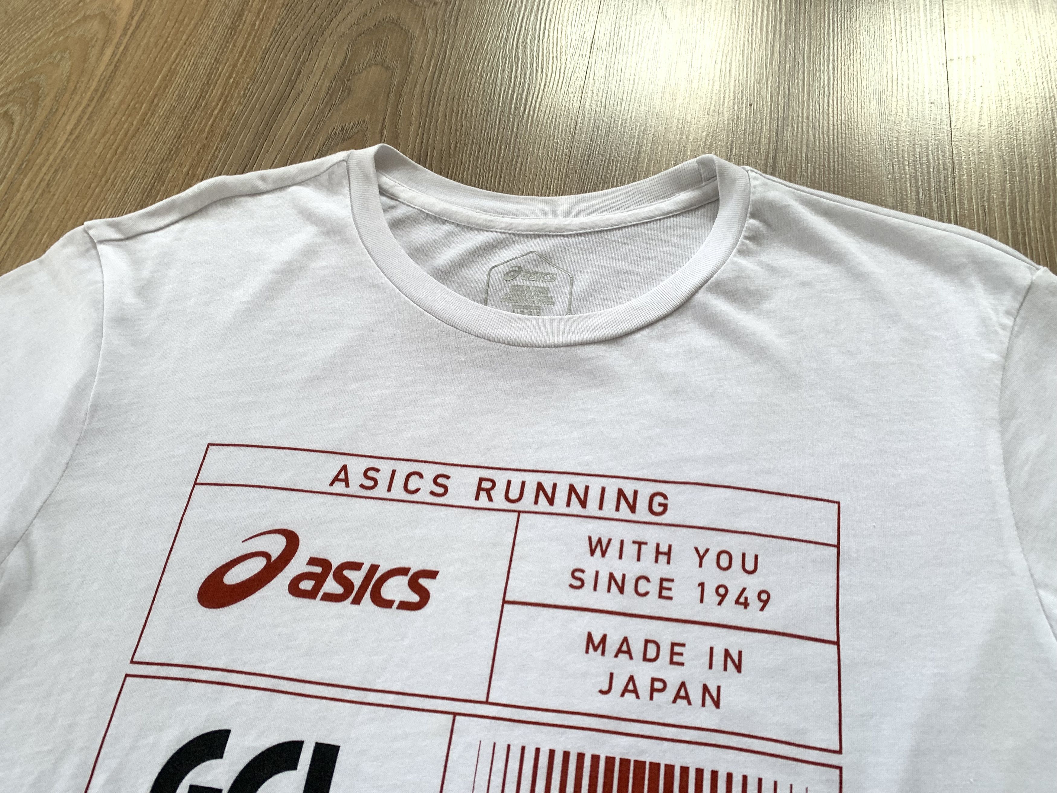 Asics Asics White Cotton Gel Nimbus Printed T Shirt Size US L / EU 52-54 / 3 - 4 Thumbnail
