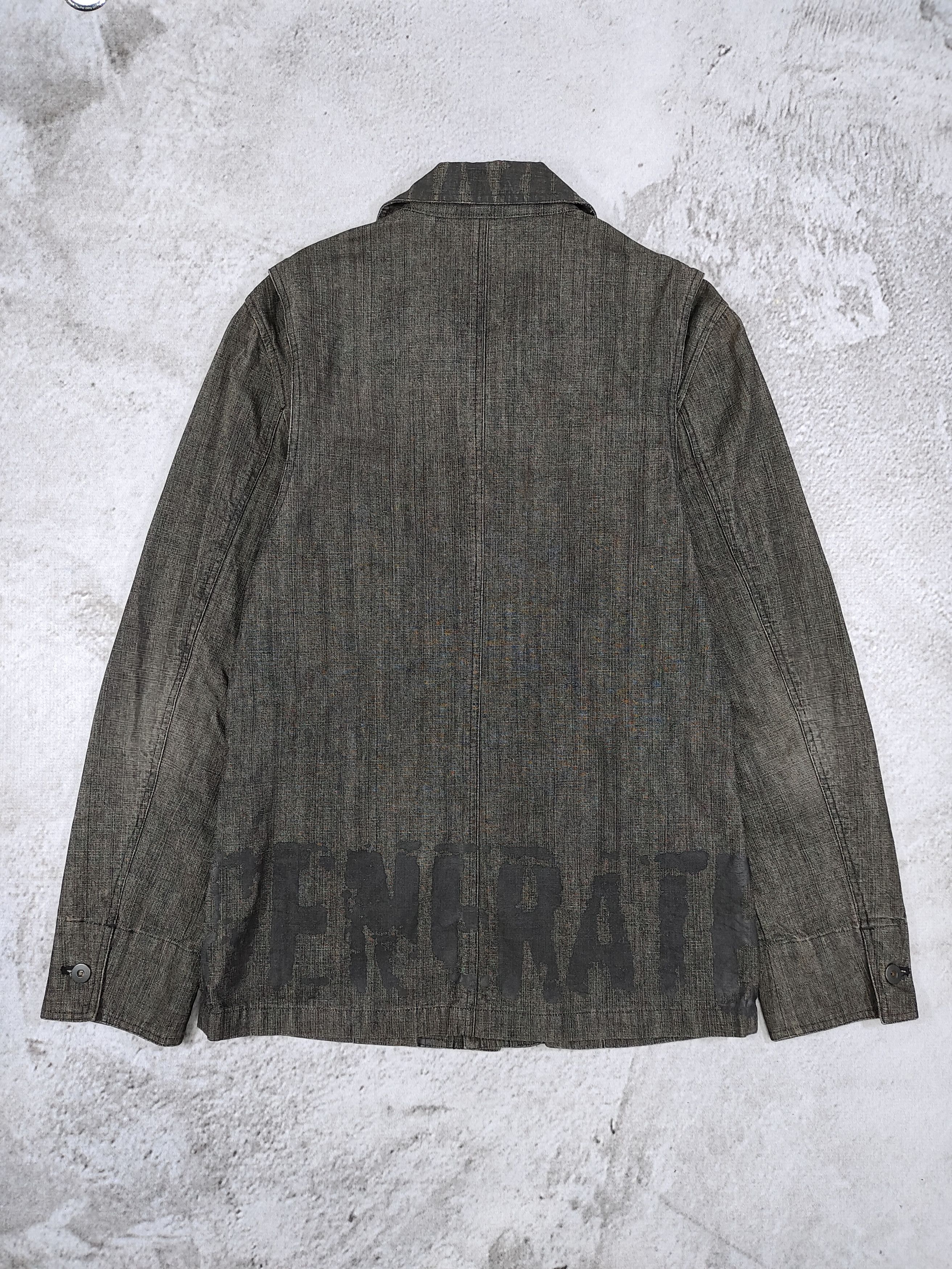 In The Attic In The Attic- Industrial Text Graphic Military Work Jacket Size US M / EU 48-50 / 2 - 5 Thumbnail