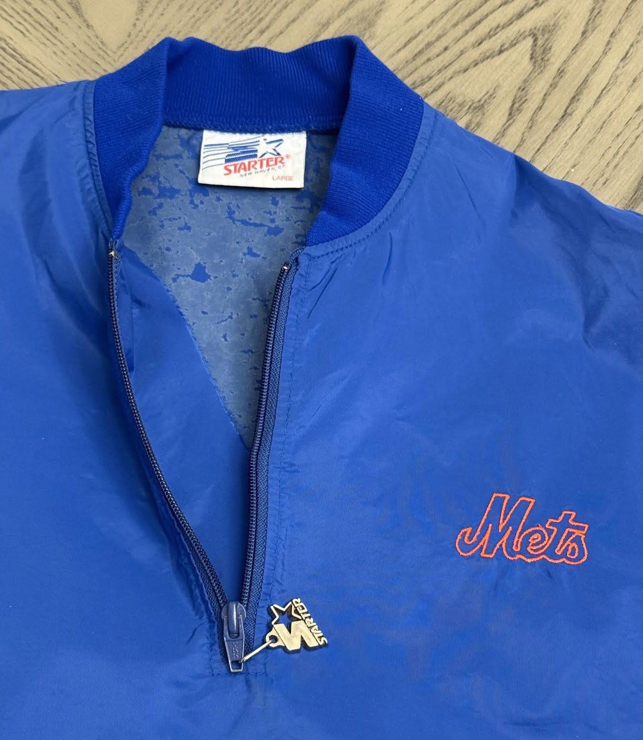 MLB Vintage Starter New York Mets Windbreaker (Size L) Size US L / EU 52-54 / 3 - 3 Thumbnail
