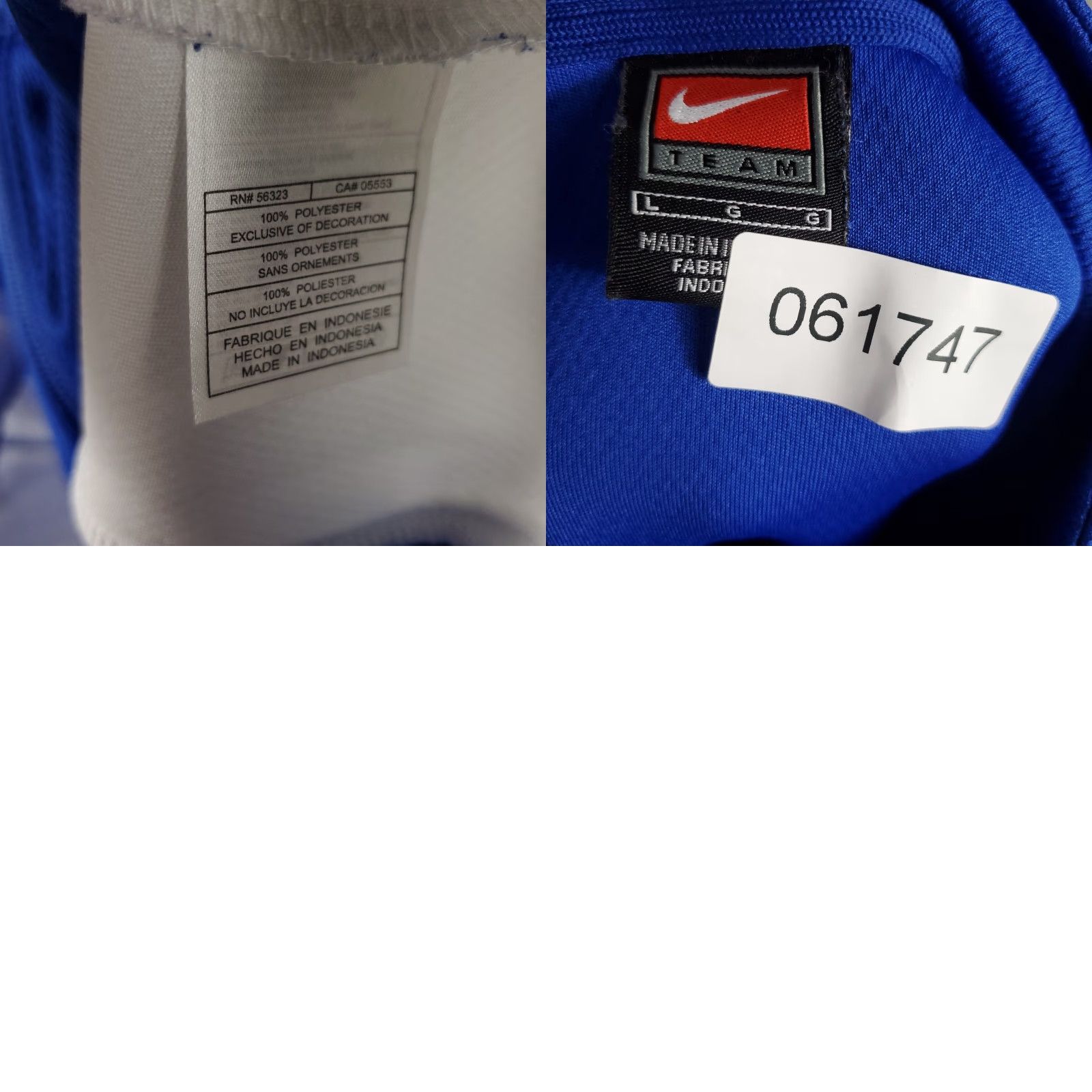 Nike Nike Jacket Mens Large Blue Full Zip Track Sleeve Long Solid Sports Baseball Football Golf Running & Jogging Walking Modern Classic American Size US L / EU 52-54 / 3 - 8 Thumbnail