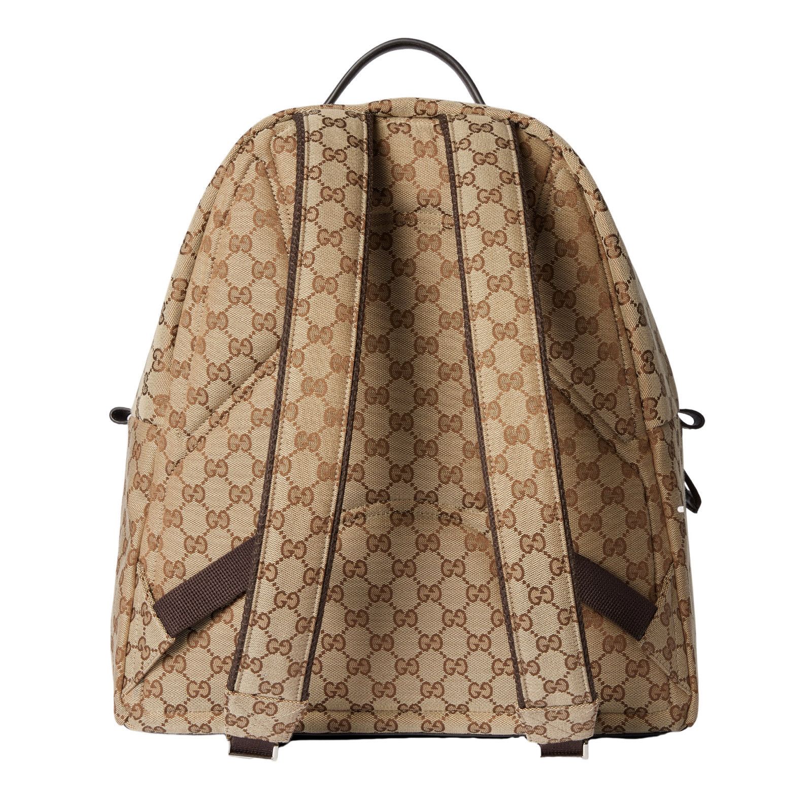 Gucci GUCCI Medium $2800 Beige And Ebony GG Canvas With Web Backp Size ONE SIZE - 3 Thumbnail