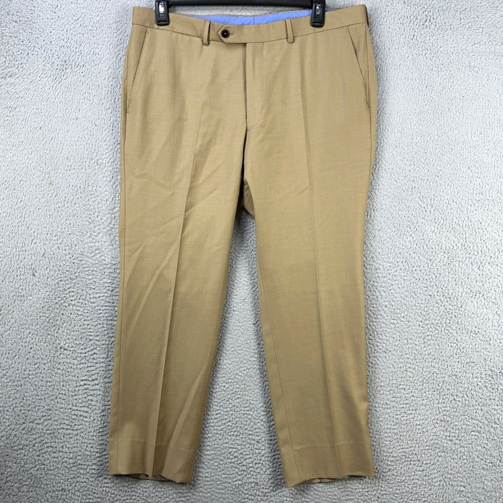 Vintage Peter Manning Wool Dress Pants Mens 38x28 Flat Front Straight Brown 100% Wool Casual Trousers Comfort Pockets Vintage? No Size US 38 / EU 54 - 2 Thumbnail