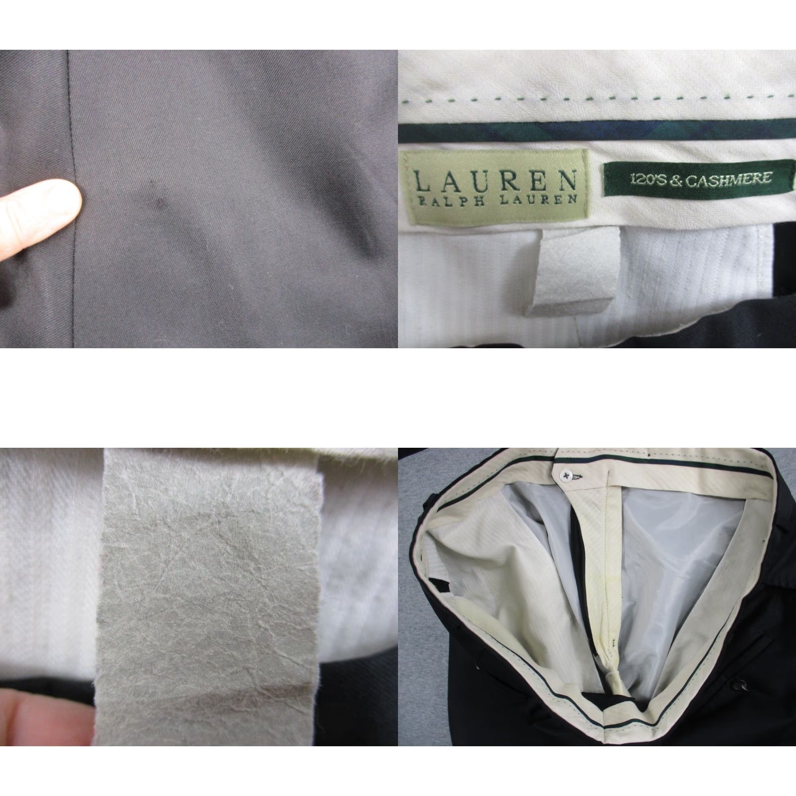 Ralph Lauren VINTAGE Lauren Ralph Lauren 120's Cashmere Pants Black Flat Front 40x31 Men Pants Regular Inseam 31 in Size US 40 / EU 56 - 8 Thumbnail