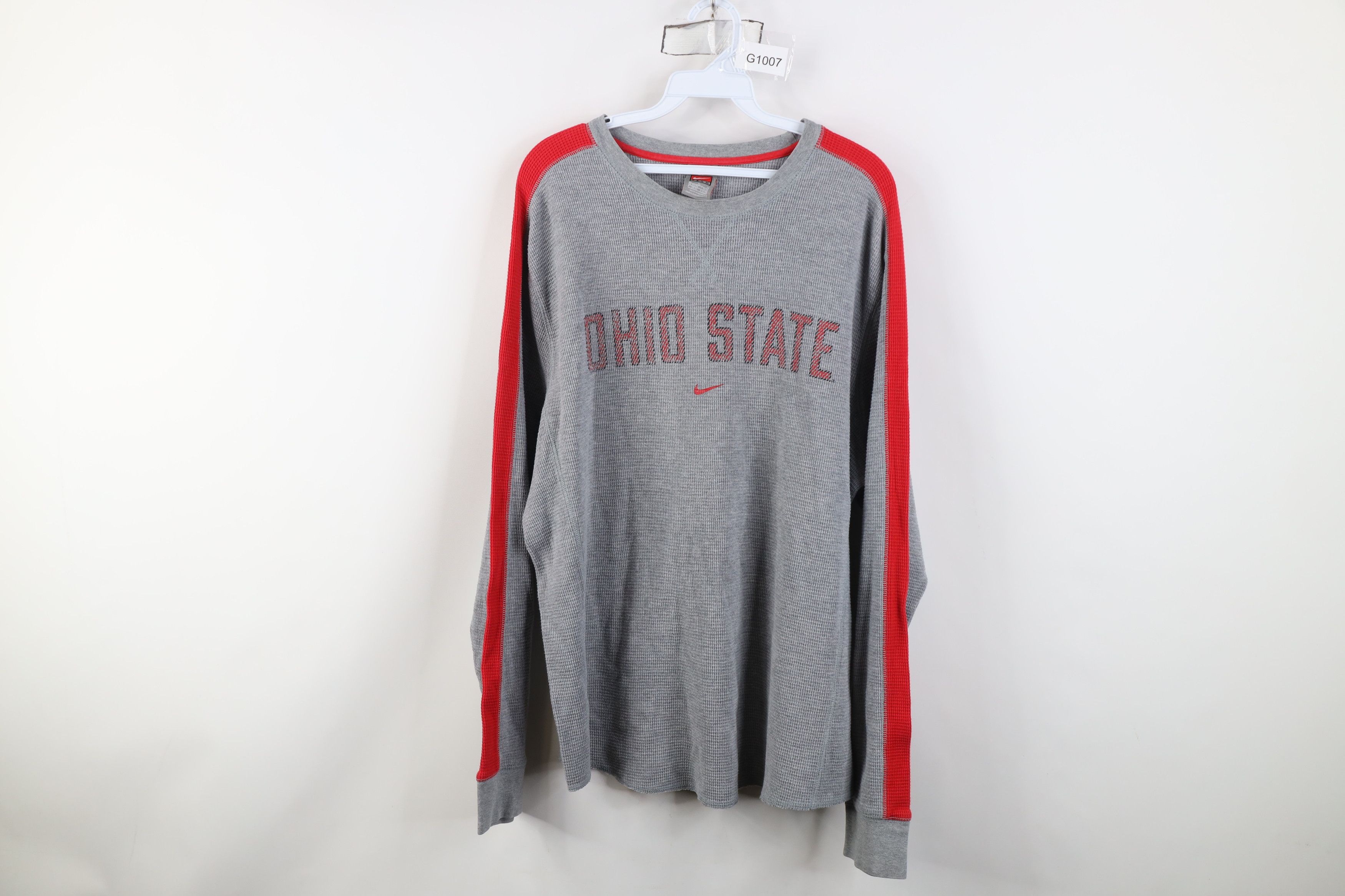 Nike Vintage Nike Swoosh Ohio State University Thermal T-Shirt Size US XL / EU 56 / 4 - 1 Thumbnail