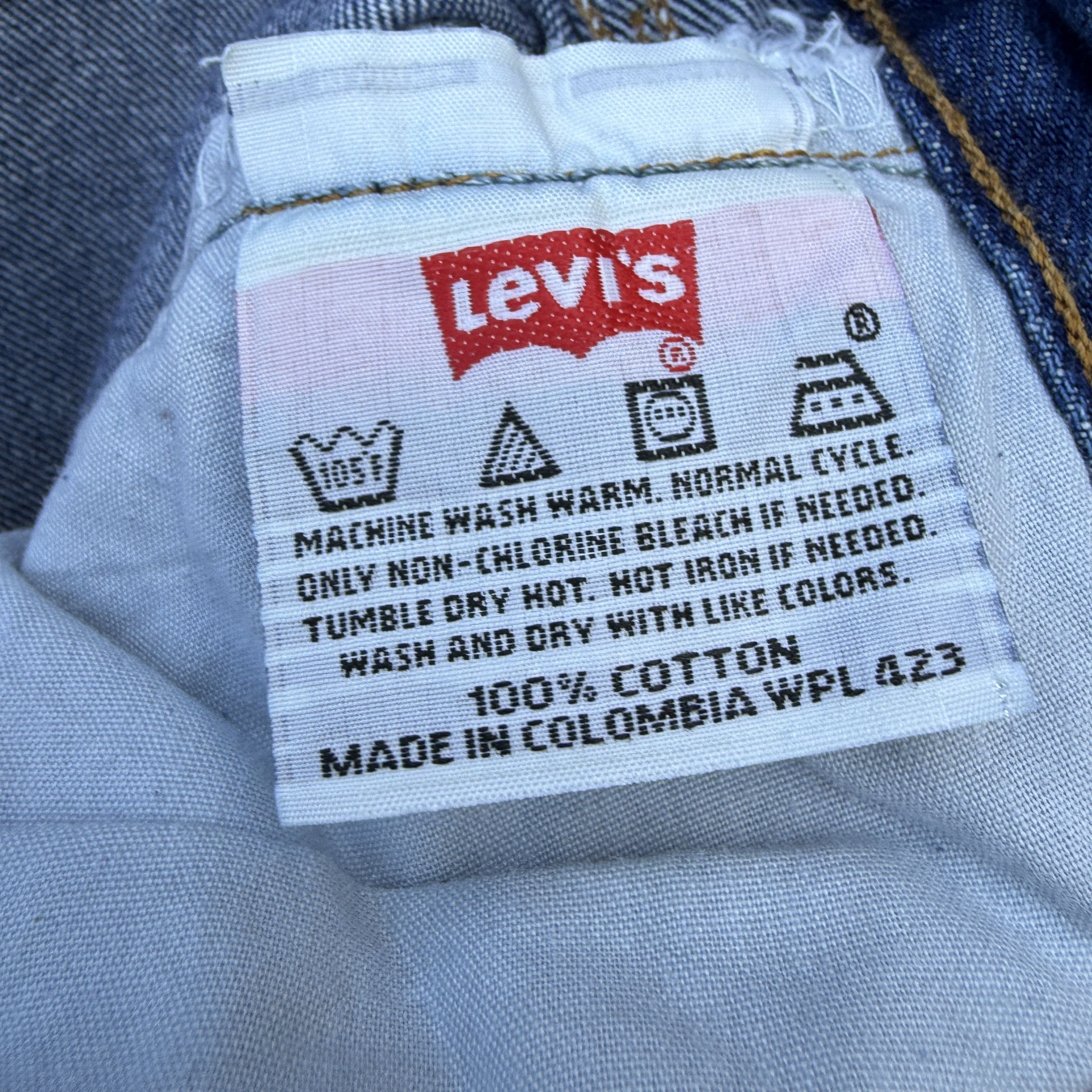 Levi's Vintage 90s Levis 501 Blue Button fly Denim Jeans Size US 36 / EU 52 - 5 Thumbnail