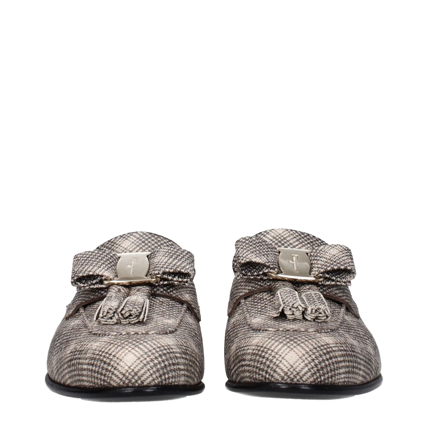 Salvatore Ferragamo ob1o1e1224 Leather Slippers & Clogs in Gold/Platinum Size US 8 / IT 38 - 3 Thumbnail