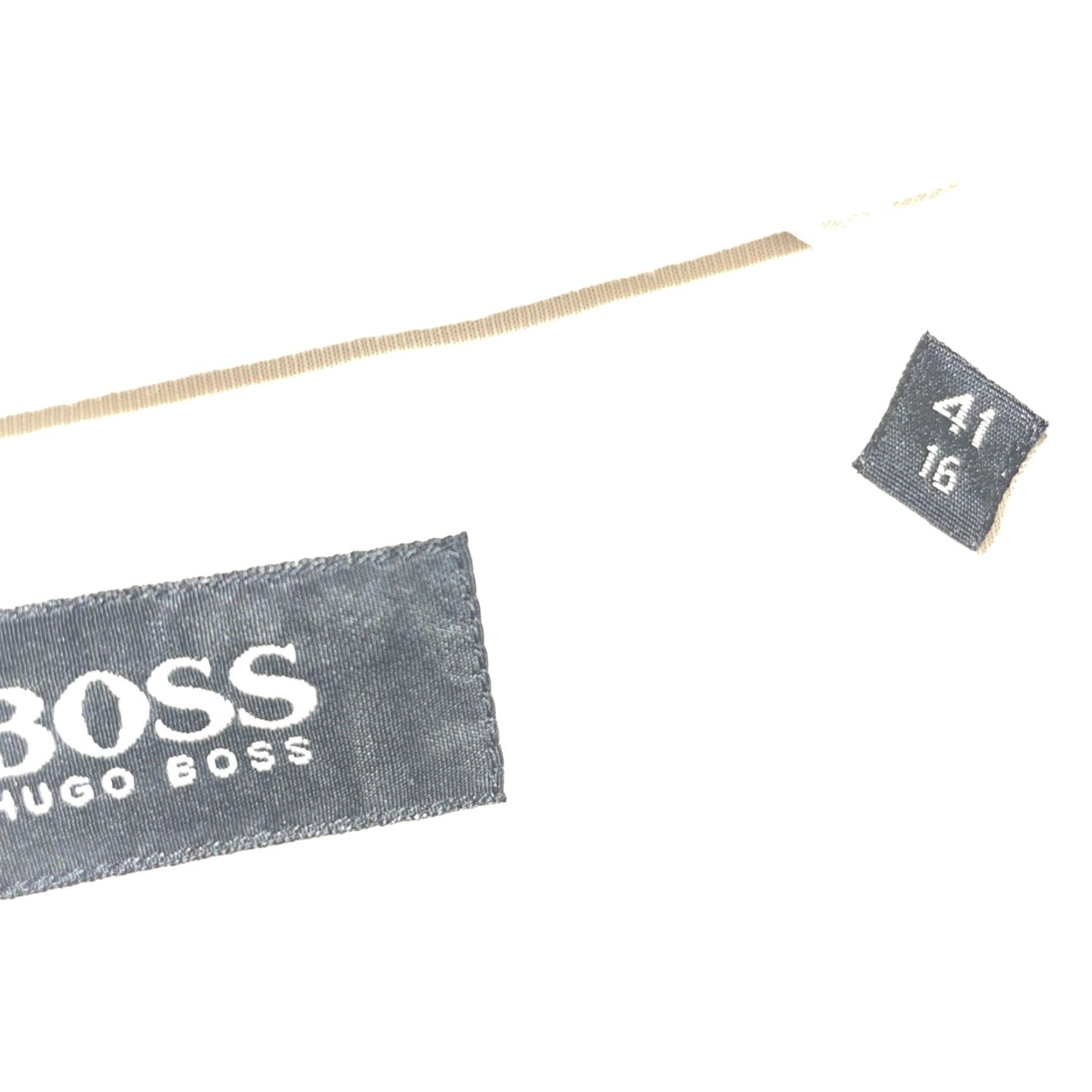 Hugo Boss HUGO BOSS Beige Striped Shirt Mens XL Long Sleeve Button-Up (Regular) Size US XL / EU 56 / 4 - 3 Thumbnail