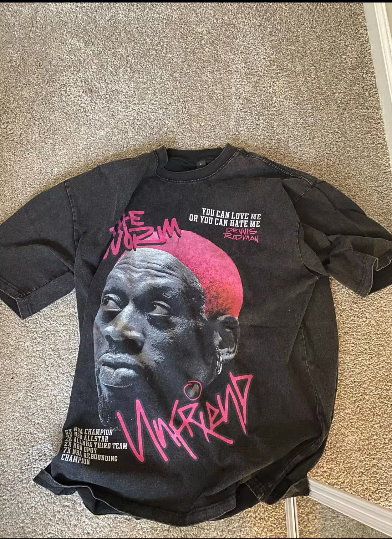 Vintage Dennis Rodman black vintage tee Size US M / EU 48-50 / 2 - 1 Thumbnail