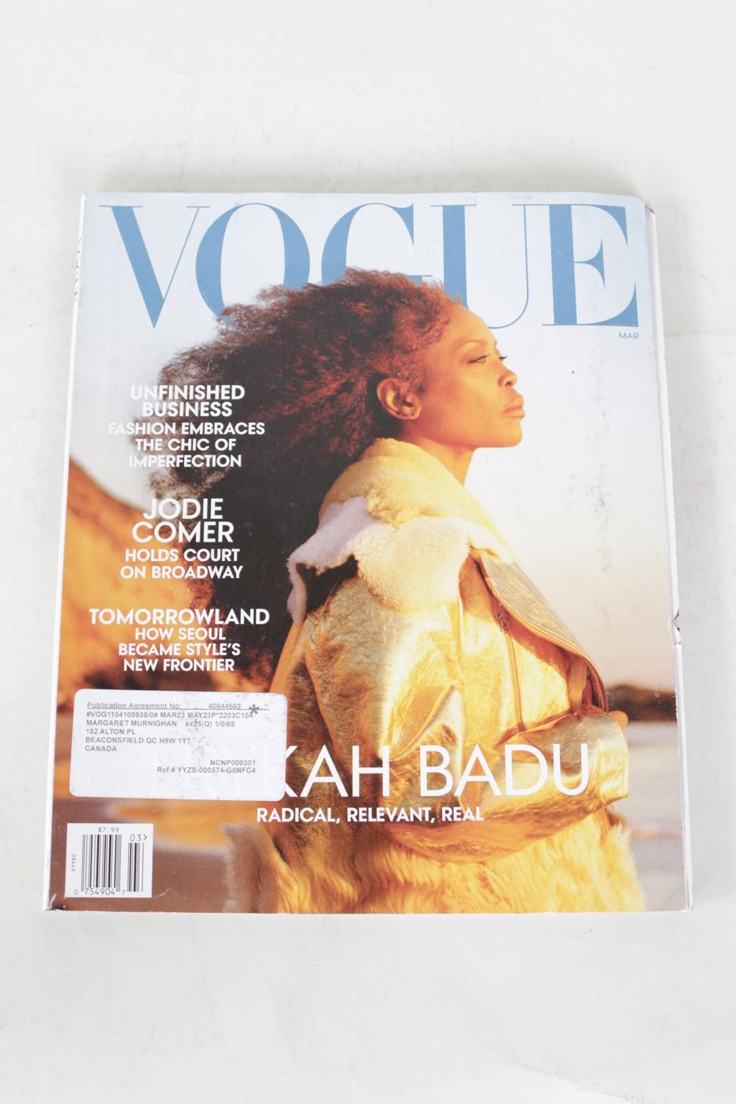 Vogue 2023' Vogue March Erykah Badu Magazine Size ONE SIZE - 1 Thumbnail