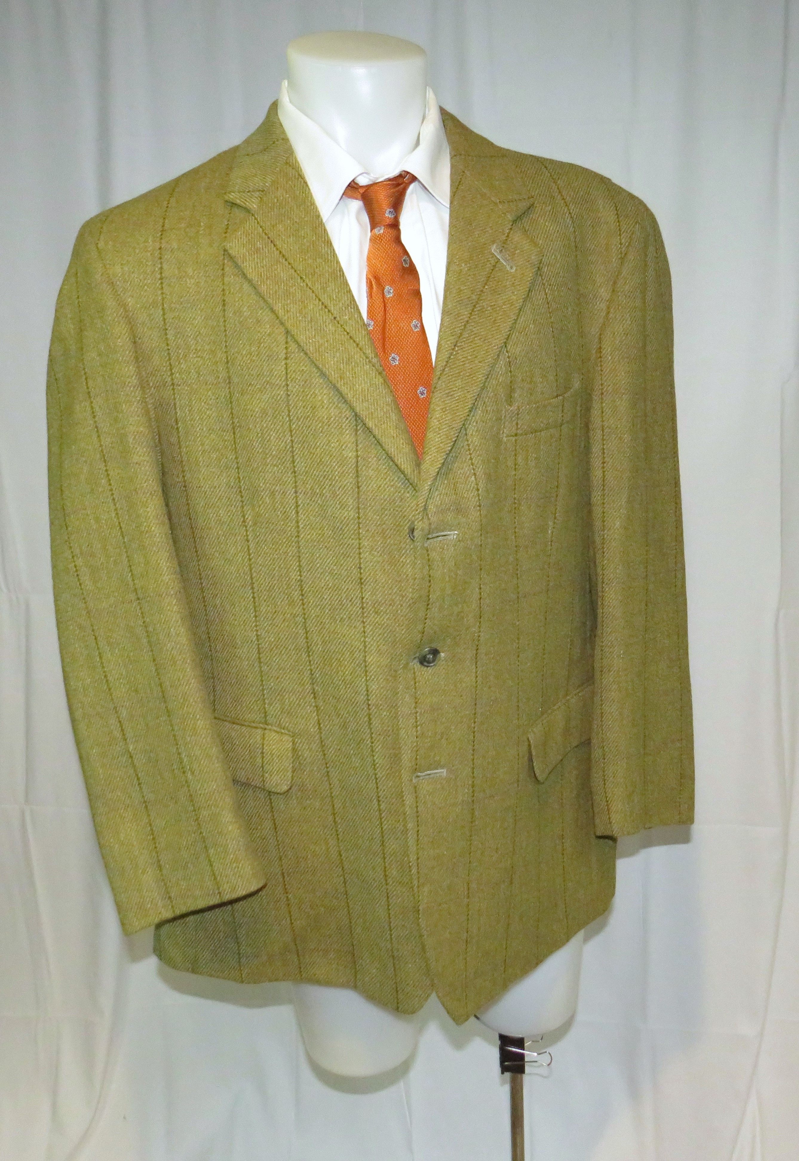 Other P&J Haggart Green Tweed Three Button Shooting Jacket 46 Size 46R - 7 Thumbnail