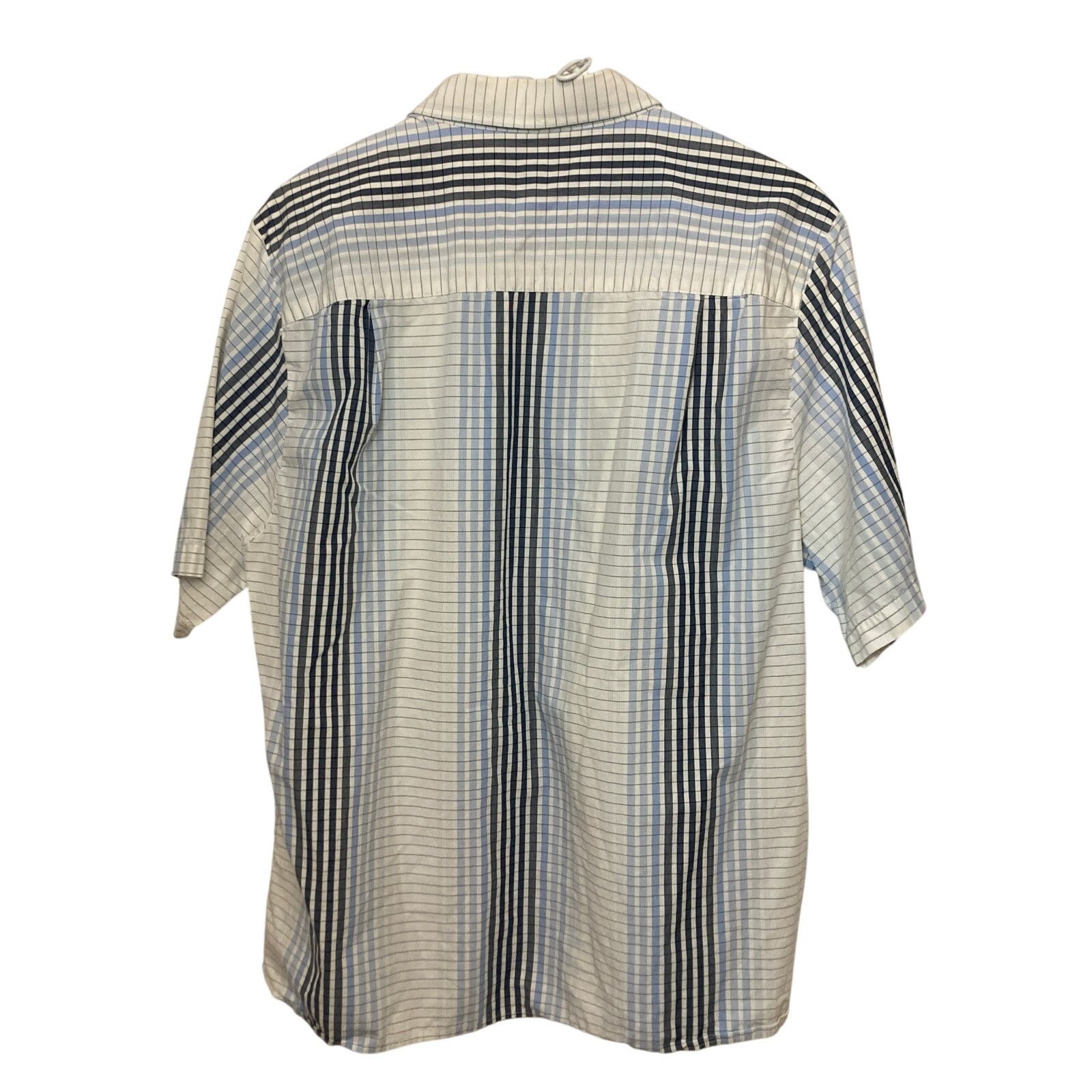 Alfani Alfani Men’s Striped Plaid Button Up Short Sleeve Shirt Size US XL / EU 56 / 4 - 5 Thumbnail
