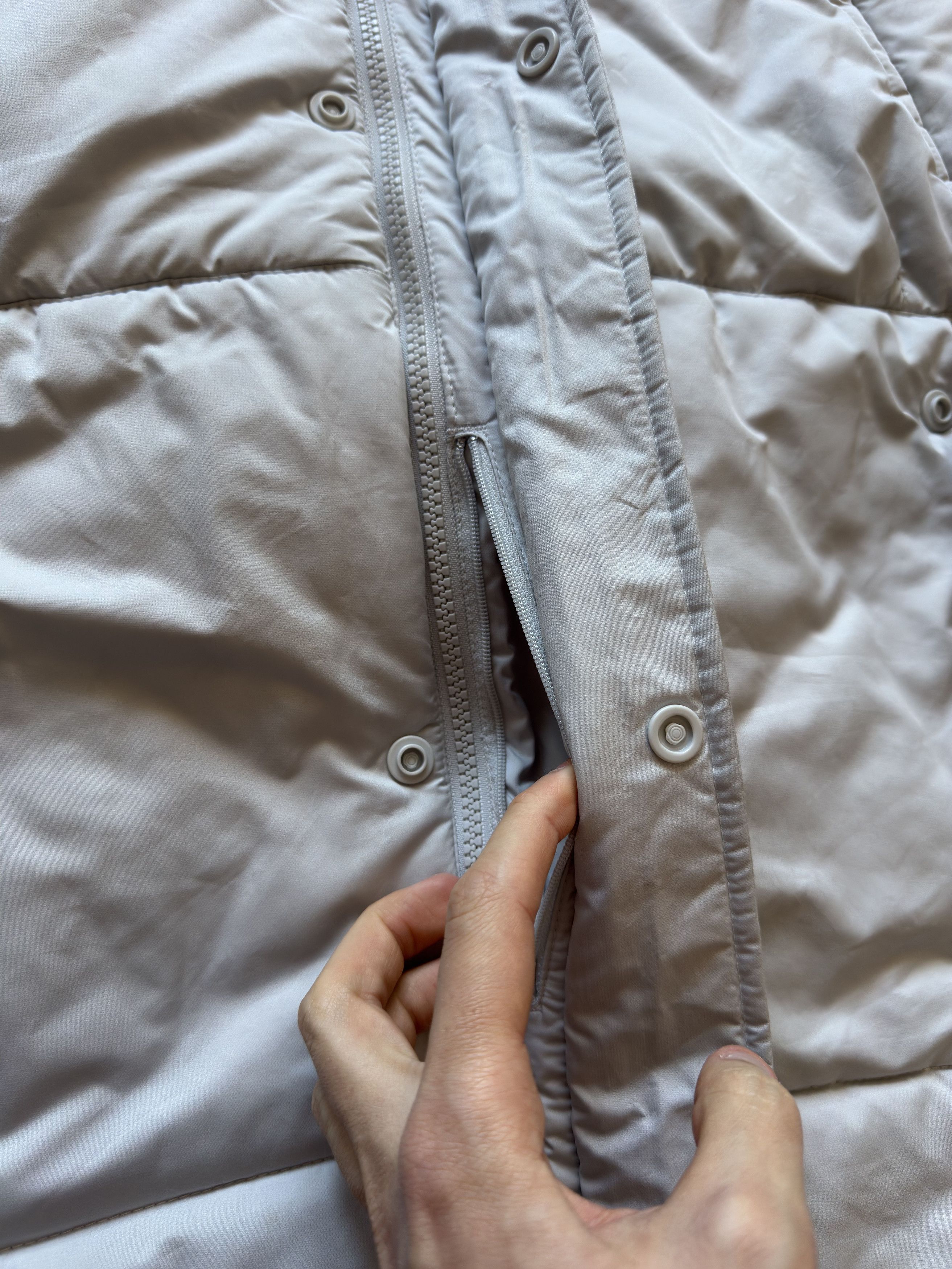 Nike Vintage Rare Nike Puffer 2000s Cool White Grey Hooded Size US M / EU 48-50 / 2 - 7 Thumbnail