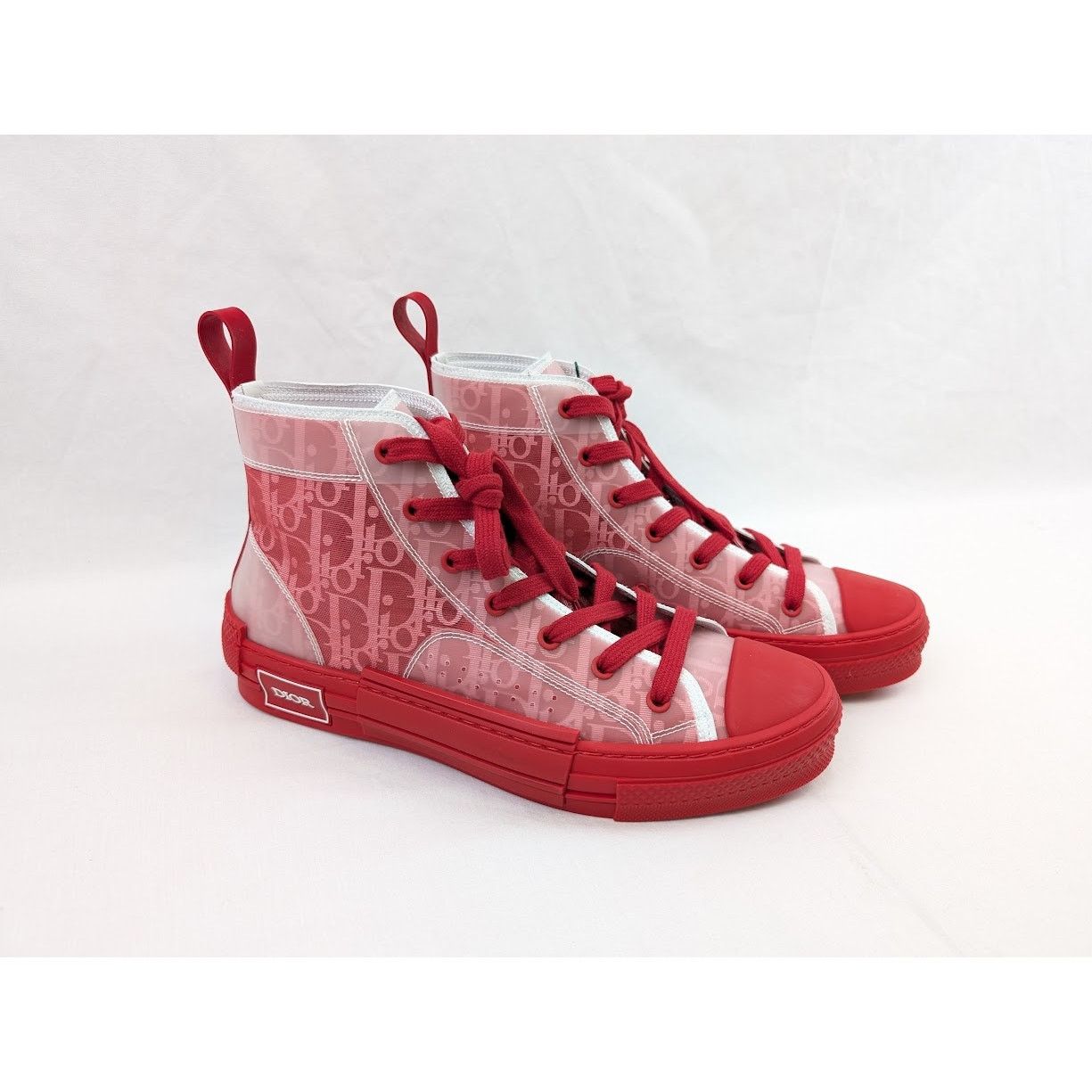 Dior o1rshd1 B23 High-Top Oblique Sneakers in Bordeaux/Ro Size US 8 / EU 41 - 15 Thumbnail