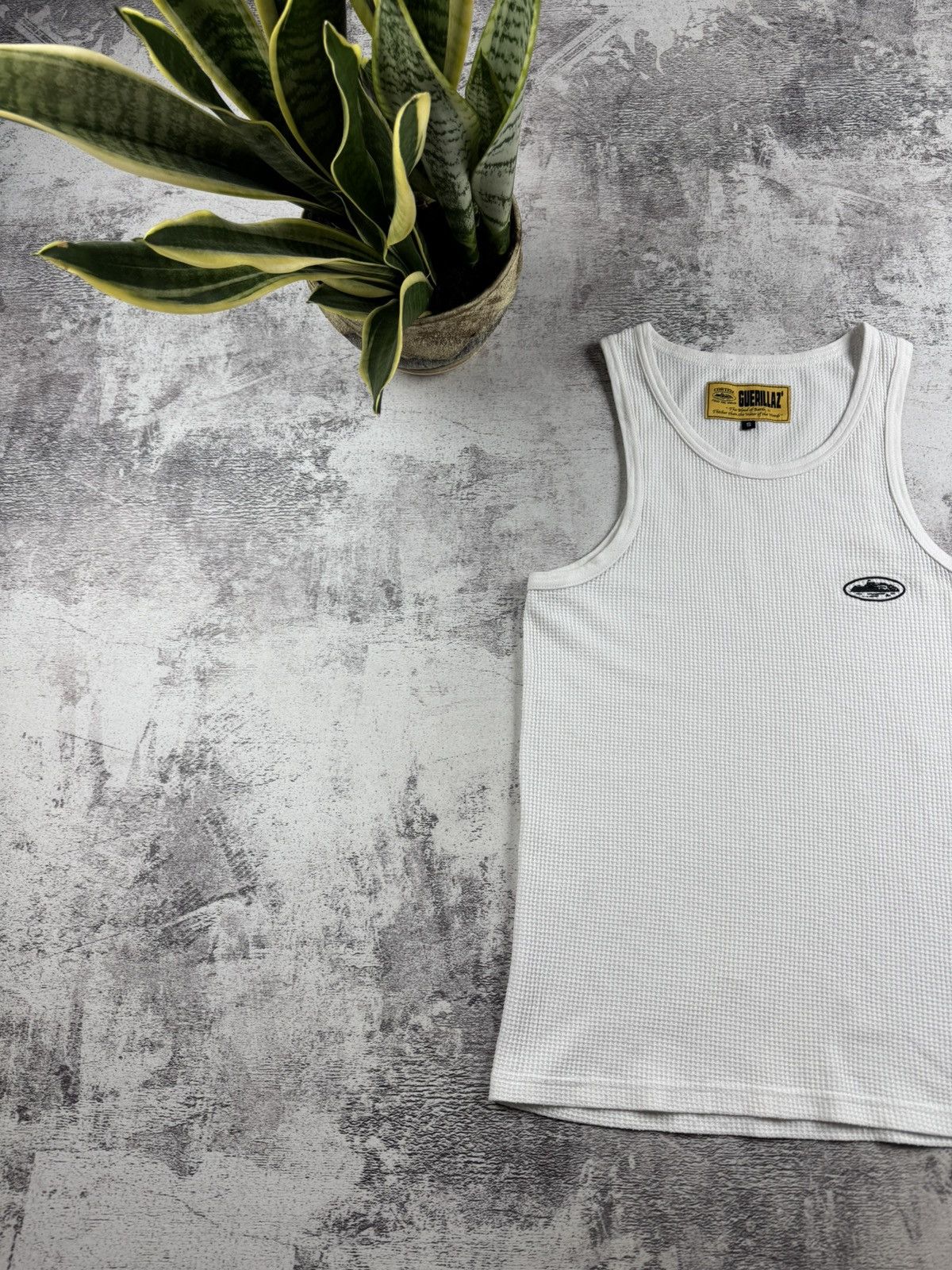 Corteiz Corteiz Alcatraz Hip Hop Rap Small Waffle Tank Top