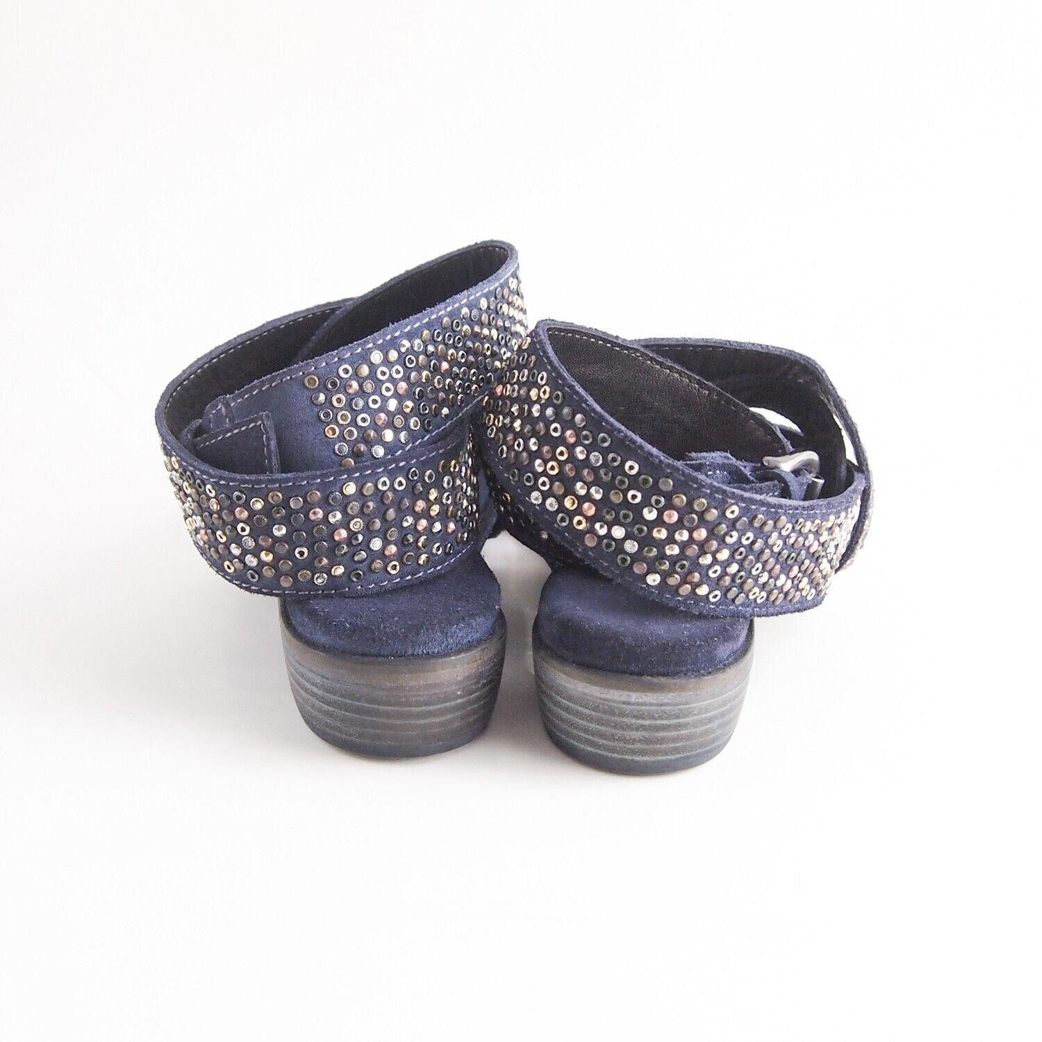 Designer Bryan Blake Strappy Sandals Blue Studded Suede US 8 EU 38 Size US 8 / IT 38 - 5 Thumbnail