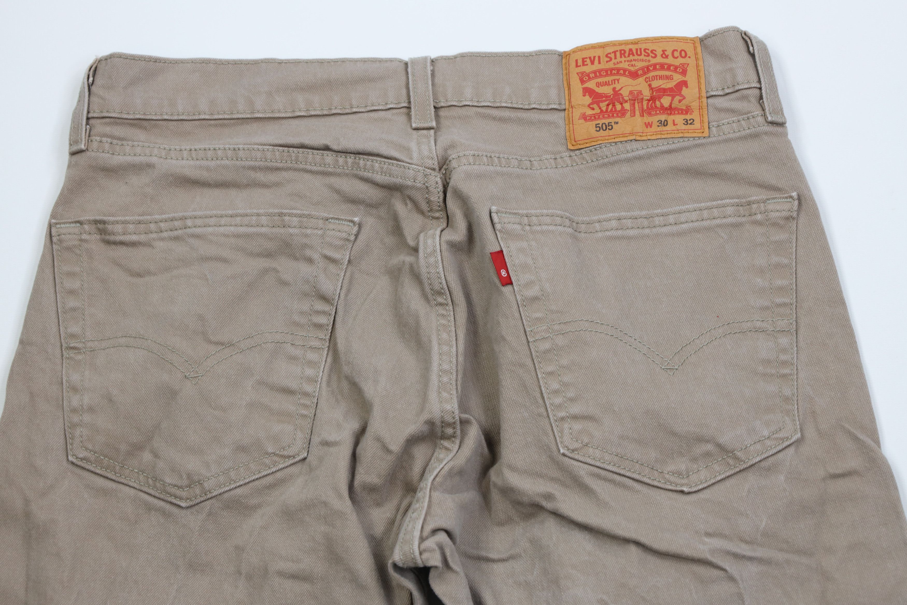 Levi's Vintage Y2K Levis 505 Regular Straight Leg Denim Jeans Beige Size US 30 / EU 46 - 10 Thumbnail