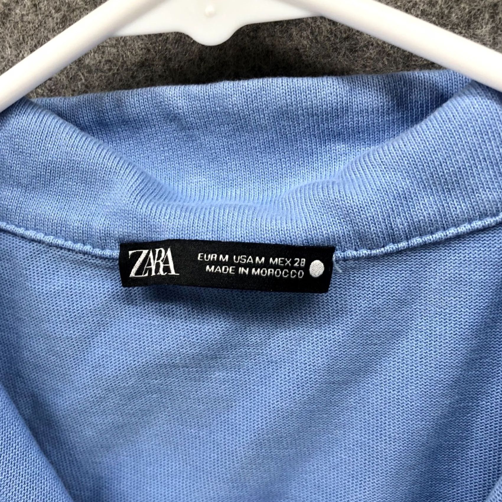 Zara Zara Polo Shirt Womens M Blue Cropped Cotton Sleeveless Preppy Short Sleeve Shirt Polo Cropped Knit Button Casual Summer Spring Regular Fit Womens Size M / US 6-8 / IT 42-44 - 5 Thumbnail