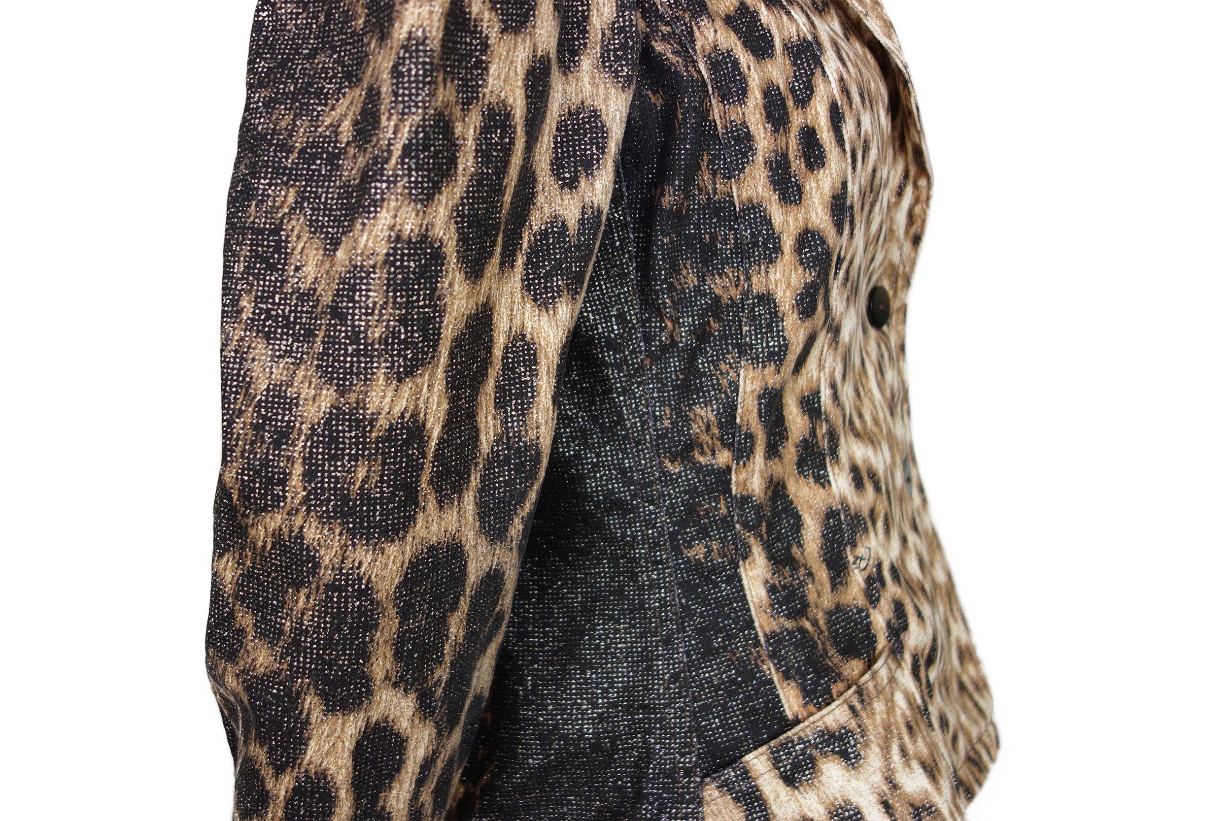 Roberto Cavalli Roberto Cavalli Denim Jacket Leopard Print 90s Vintage Size S / US 4 / IT 40 - 7 Thumbnail
