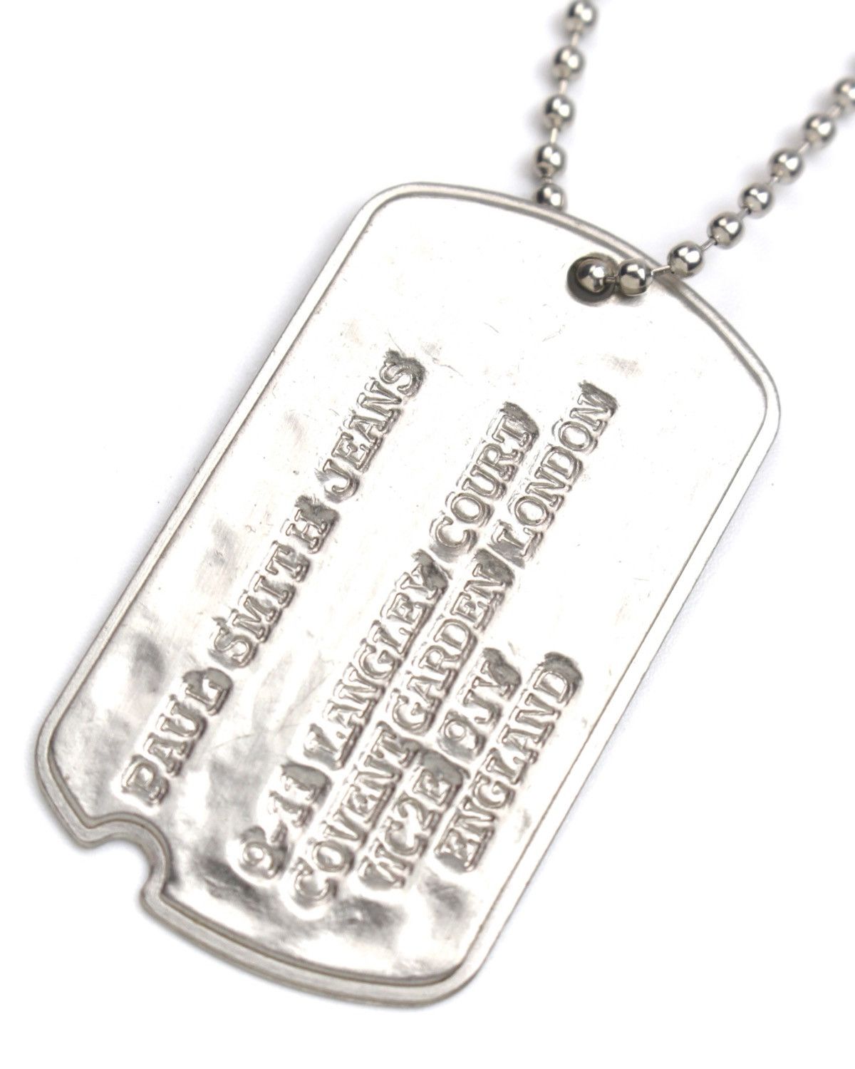 Paul Smith PAUL SMITH JEANS LONDON ADDRESS DOG TAG PENDANT NECKLACE Size ONE SIZE - 3 Thumbnail