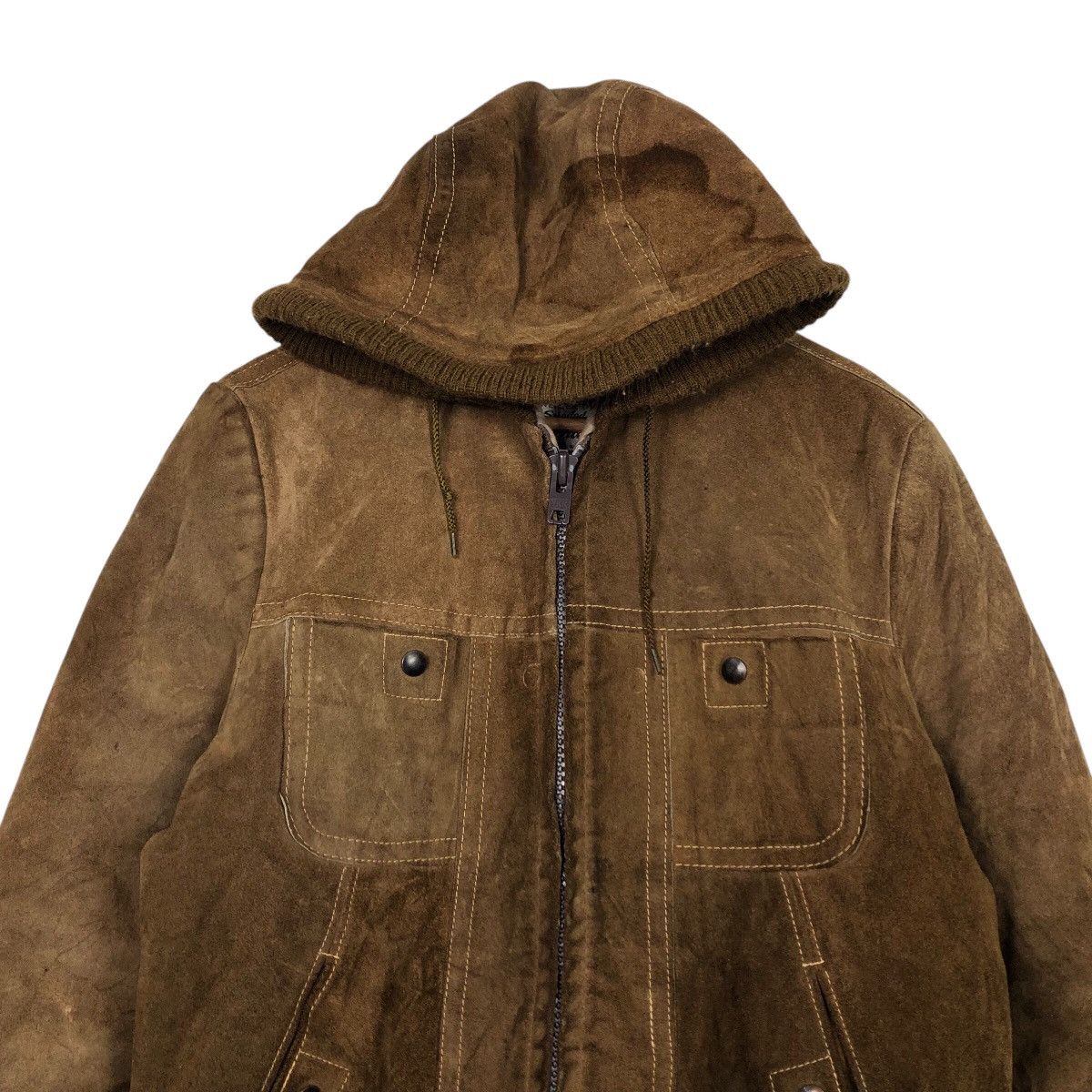 Japanese Brand 📌Vintage Genuine Leather Jacket Suede Cow Hide Issey Miyake Size US M / EU 48-50 / 2 - 4 Thumbnail