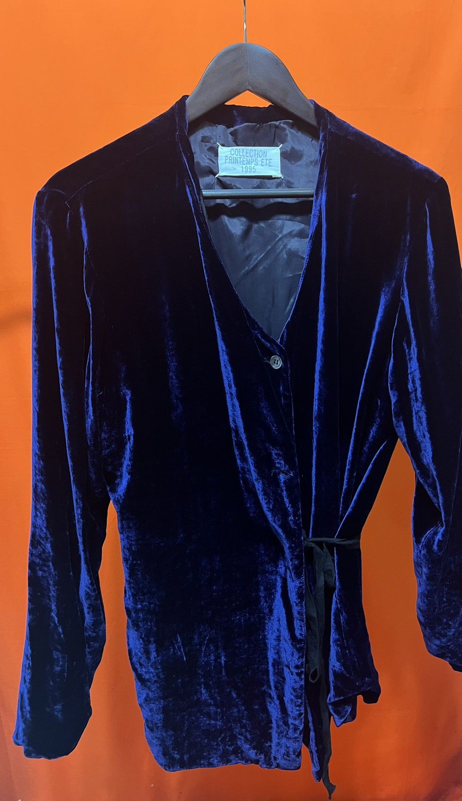 Maison Margiela MARGIELA ARCHIVES P/E 1995 silk velvet over blazer Size XXL / US 16-18 / IT 52-54 - 1 Thumbnail
