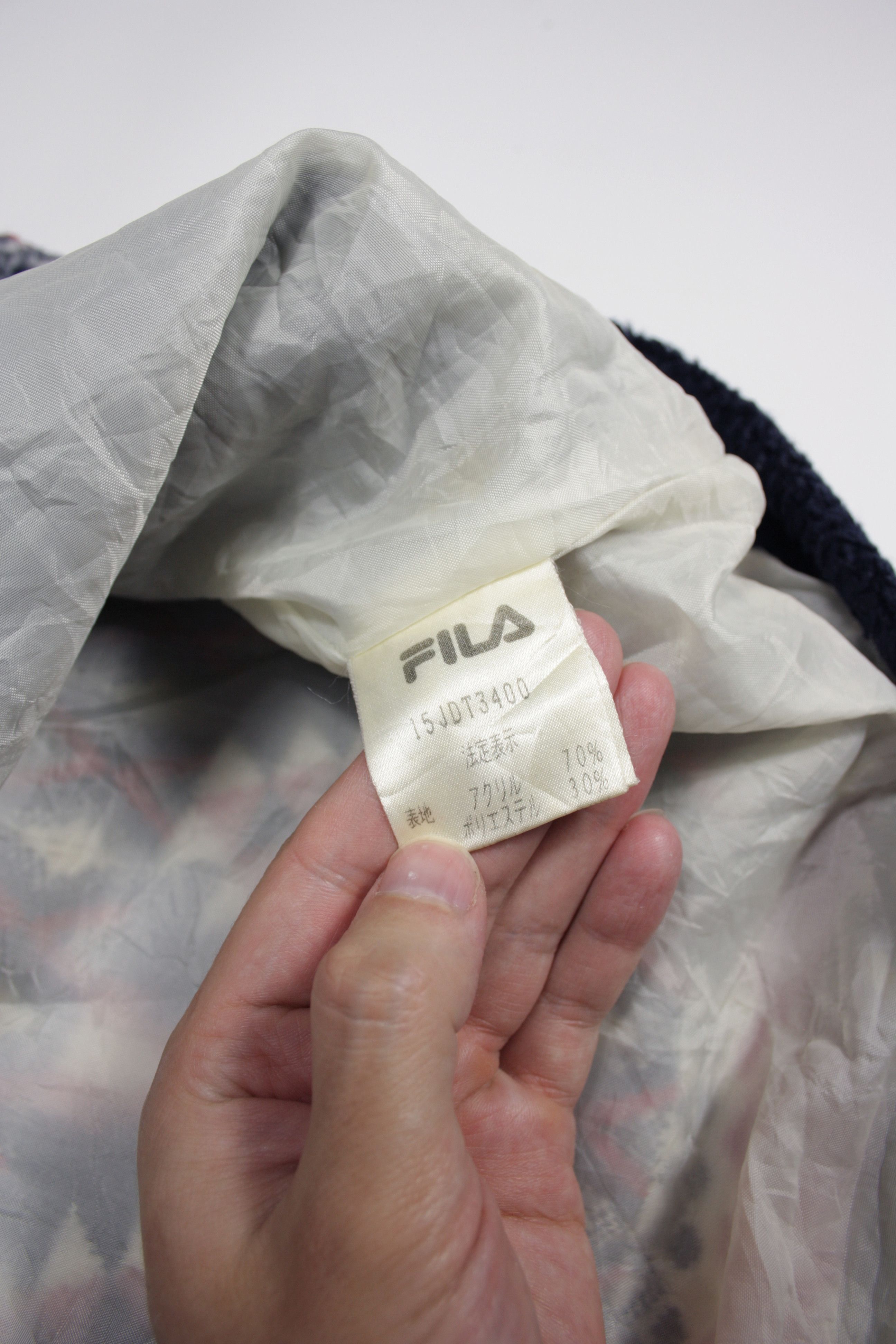 Fila × Japanese Brand × Vintage Fila 90s Vintage Printed Fleece Windbreaker Hooded Jacket Size US M / EU 48-50 / 2 - 10 Thumbnail