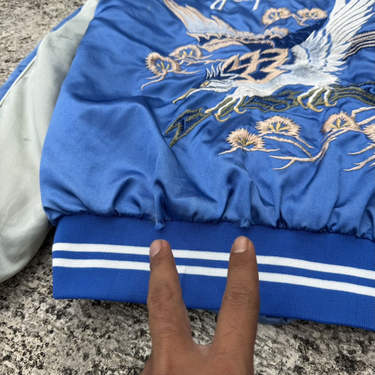 Vintage Vintage Japan Sukajan Souvenir Embroidery Eagle Satin Bomber Size US M / EU 48-50 / 2 - 17 Thumbnail