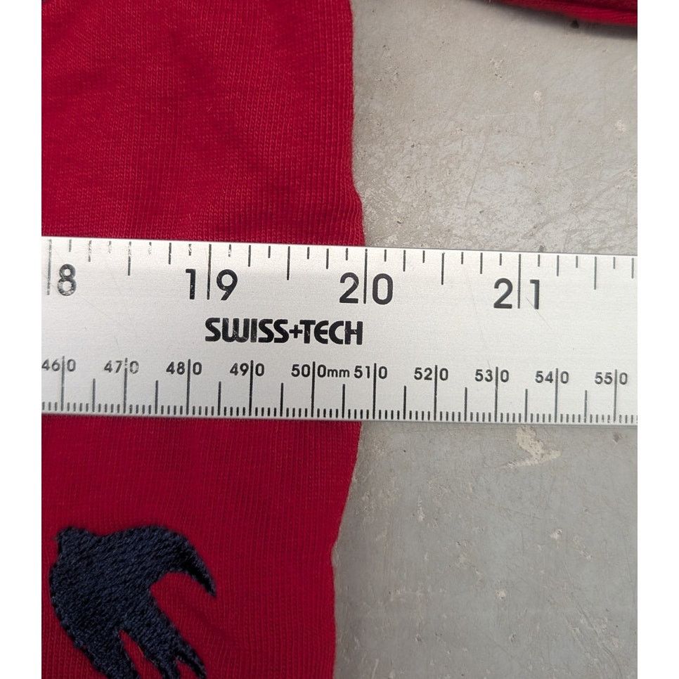 Alexander McQueen McQ Alexander McQueen Red and Navy Cutup Coverlock Hoodie Size US S / EU 44-46 / 1 - 7 Thumbnail