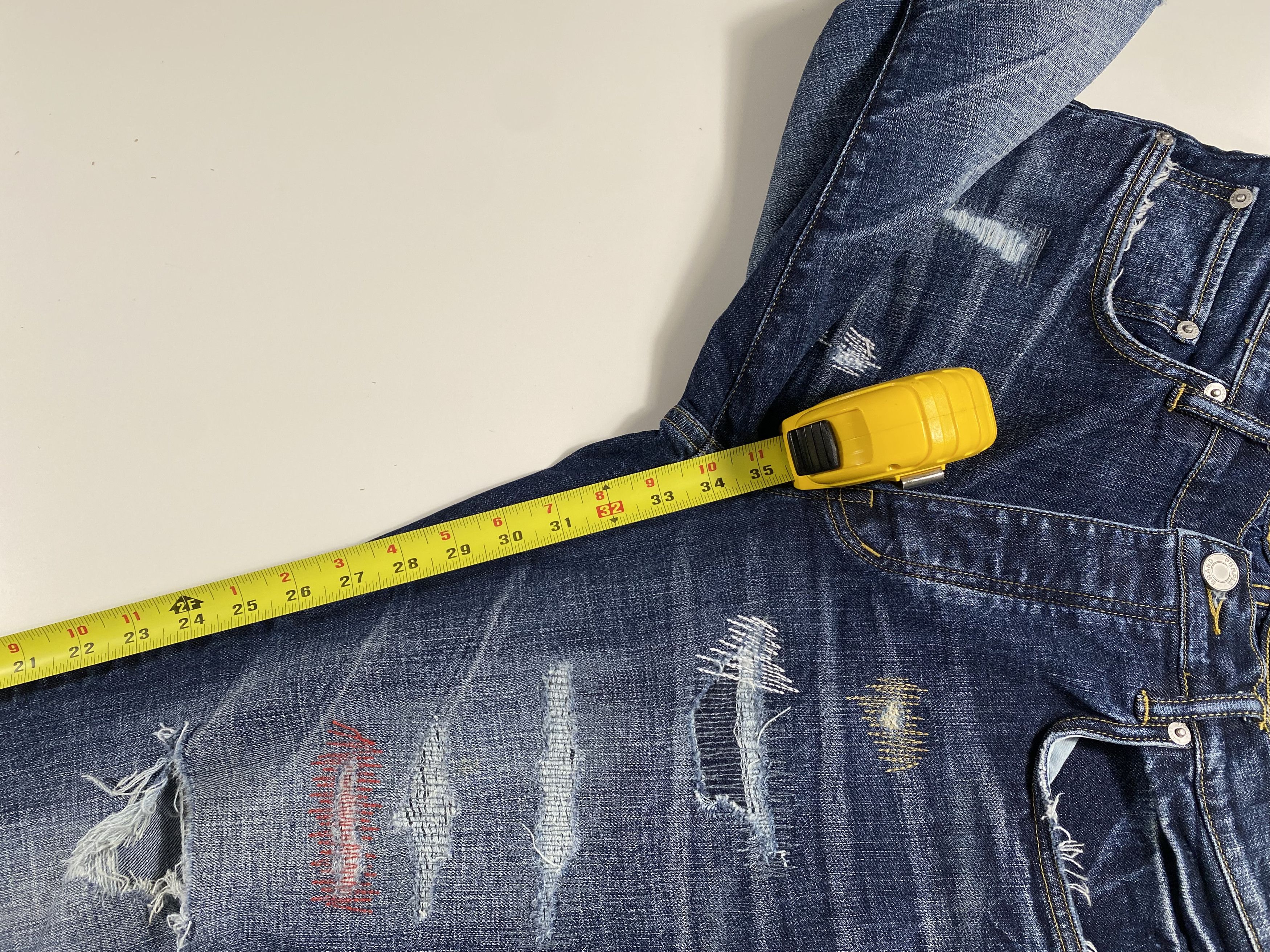 Purple Brand Purple Jeans P001 Pre Distressed Dark Denim Size 32x34 Size US 32 / EU 48 - 8 Thumbnail