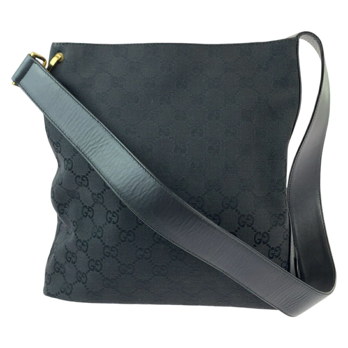 Gucci Gucci Gucci Black GG Canvas Shoulder Bag 91761 Canvas Shoulder Bag 91761 in Great Condition Size ONE SIZE - 1 Thumbnail