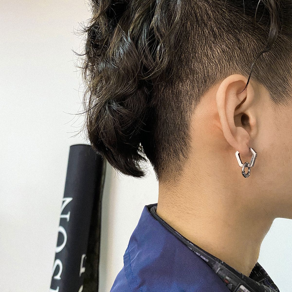 Jewelry × Sterling Silver One pairs Retro Earrings Gothic Punk Chrome Jewelry Spike Size ONE SIZE - 4 Thumbnail