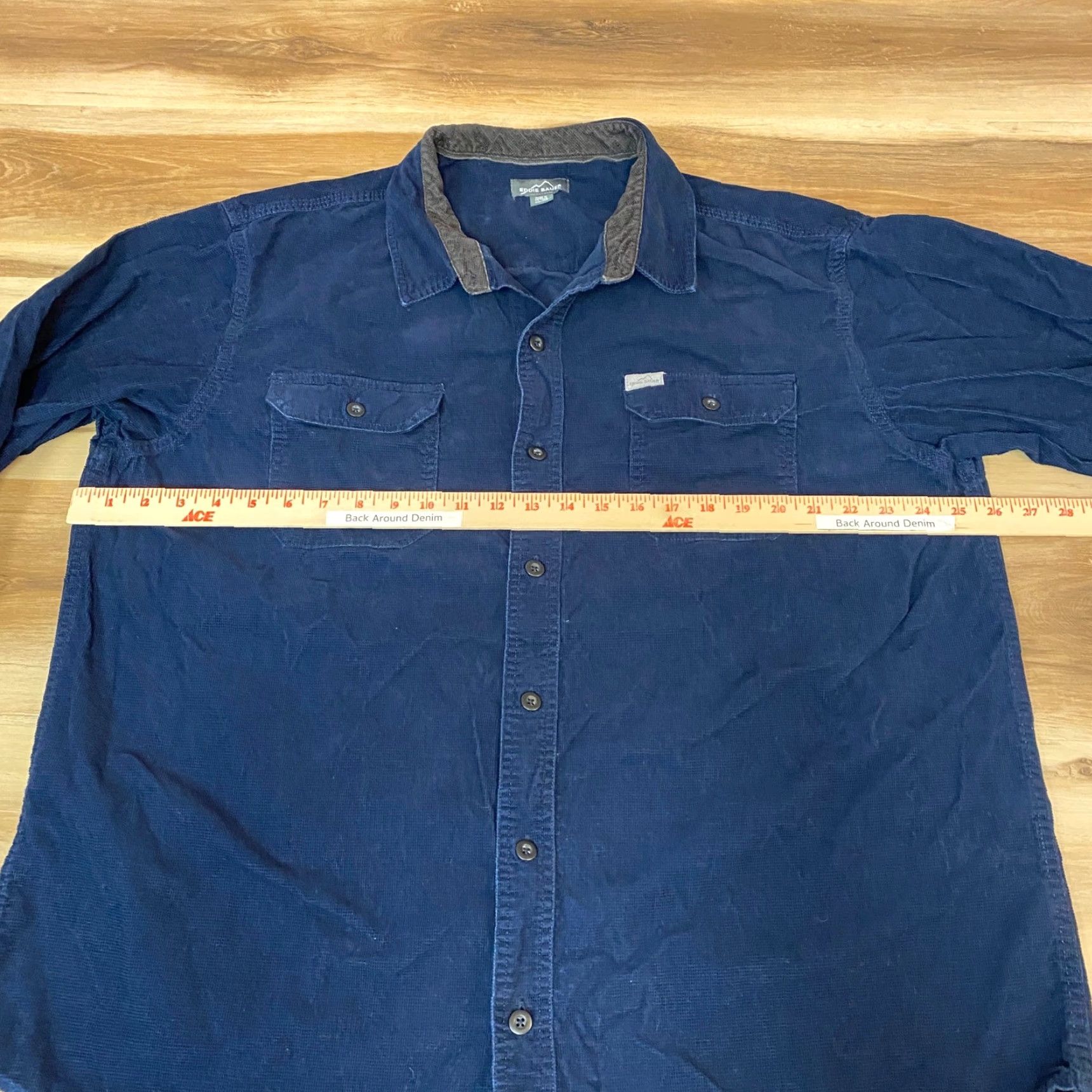 Eddie Bauer Eddie Bauer Mens Corduroy Shirt Long Sleeve Button-Down Blue XXL Size US XXL / EU 58 / 5 - 7 Thumbnail