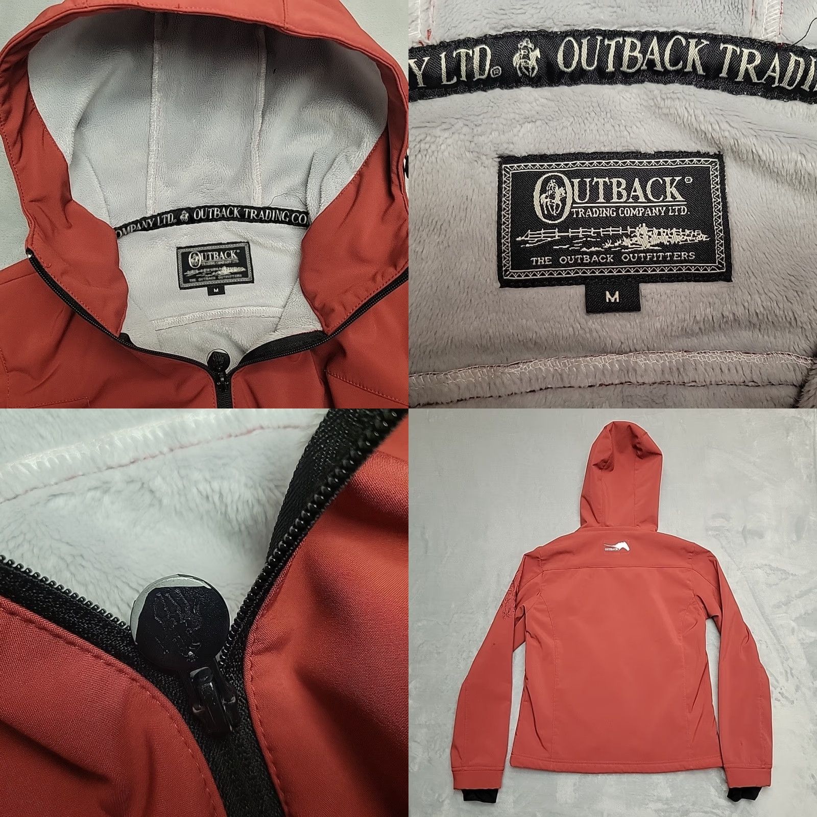 Vintage VINTAGE Outback Trading Jacket Womens M Red Embroidered Western Soft Shell Hoodie Size M / US 6-8 / IT 42-44 - 8 Thumbnail