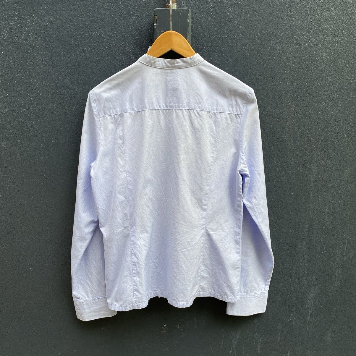 Issey Miyake I.S. Light Blue Asymmetrical Button-Up Blouse Size M / US 6-8 / IT 42-44 - 2 Thumbnail