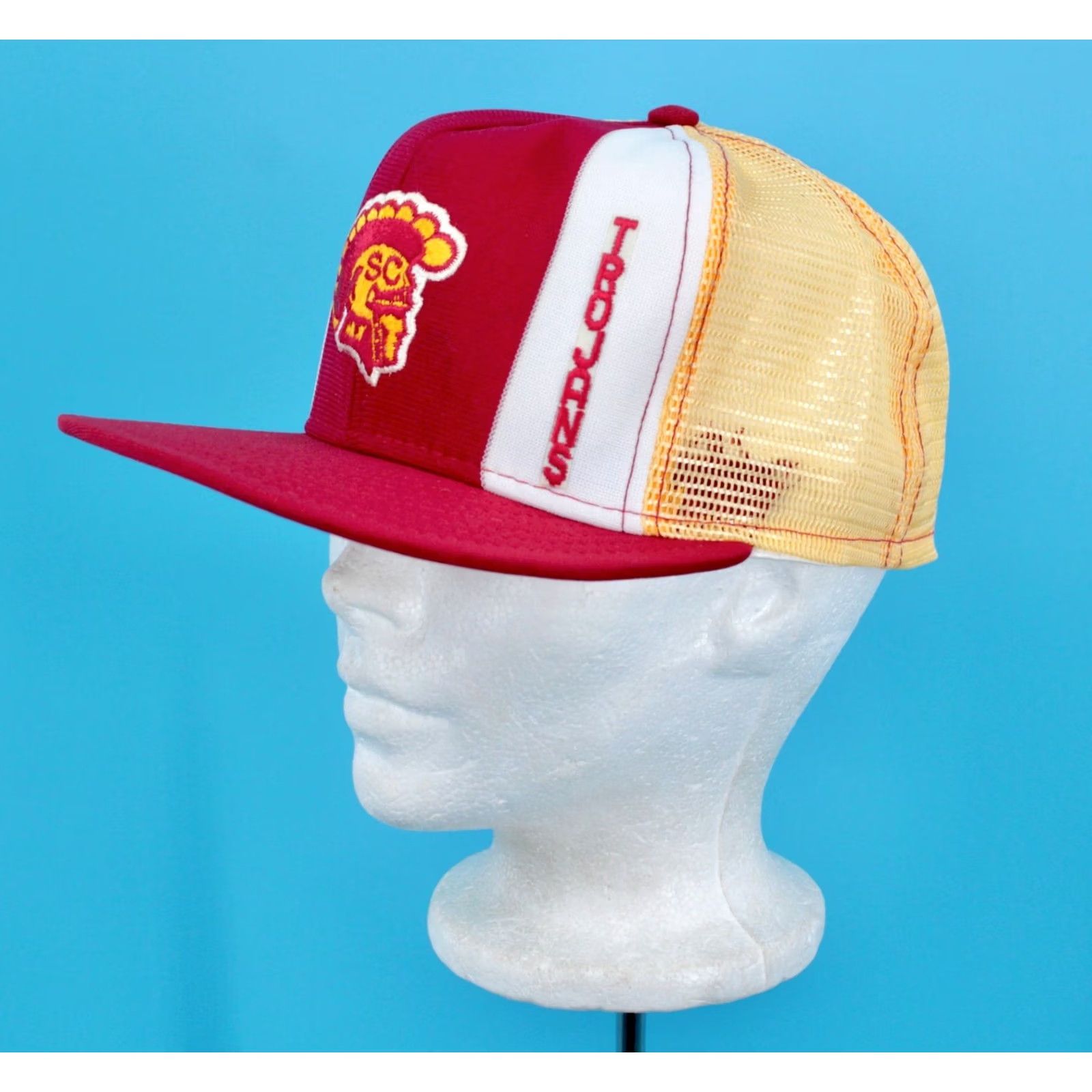 Vintage VINTAGE AJD USC Trojans Red Snapback Sports Hat L 80s Cap Size ONE SIZE - 2 Thumbnail
