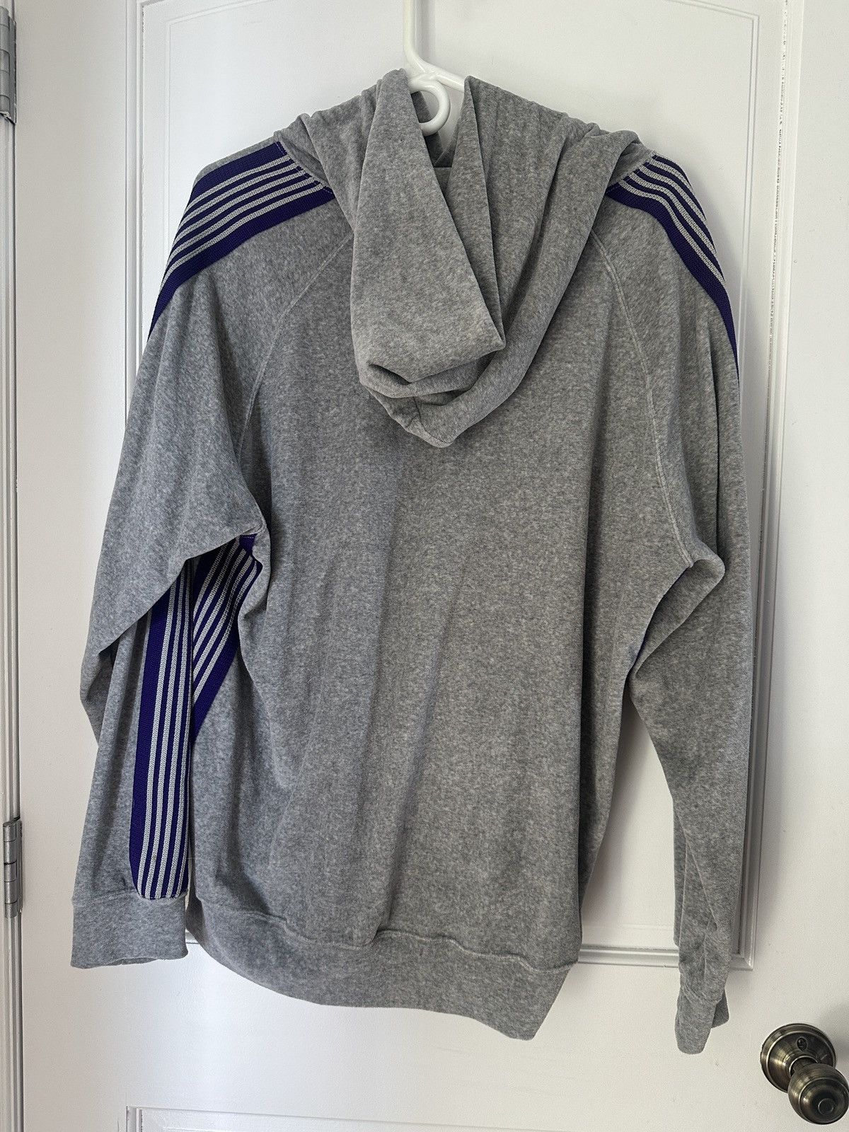 Needles Needles Grey Velour Track Hoodie Size US L / EU 52-54 / 3 - 2 Thumbnail