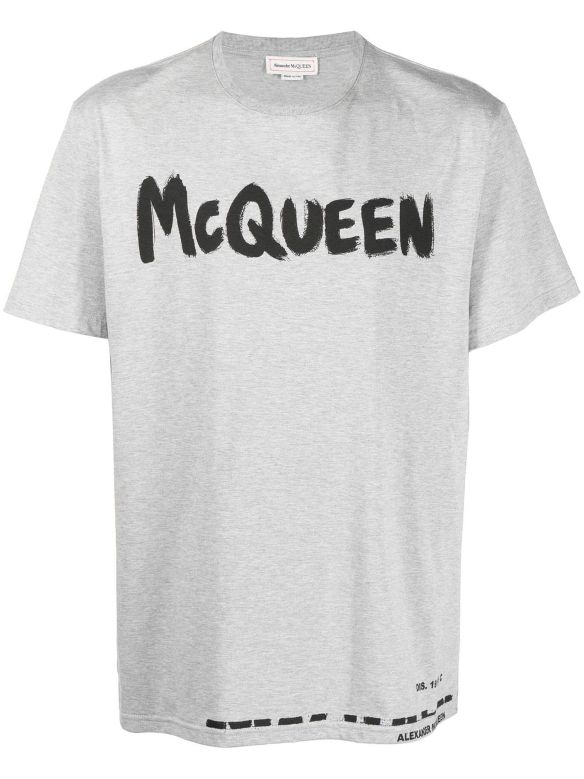 Alexander McQueen o1y1024 T-Shirt In Grey Size US L / EU 52-54 / 3 - 1 Thumbnail