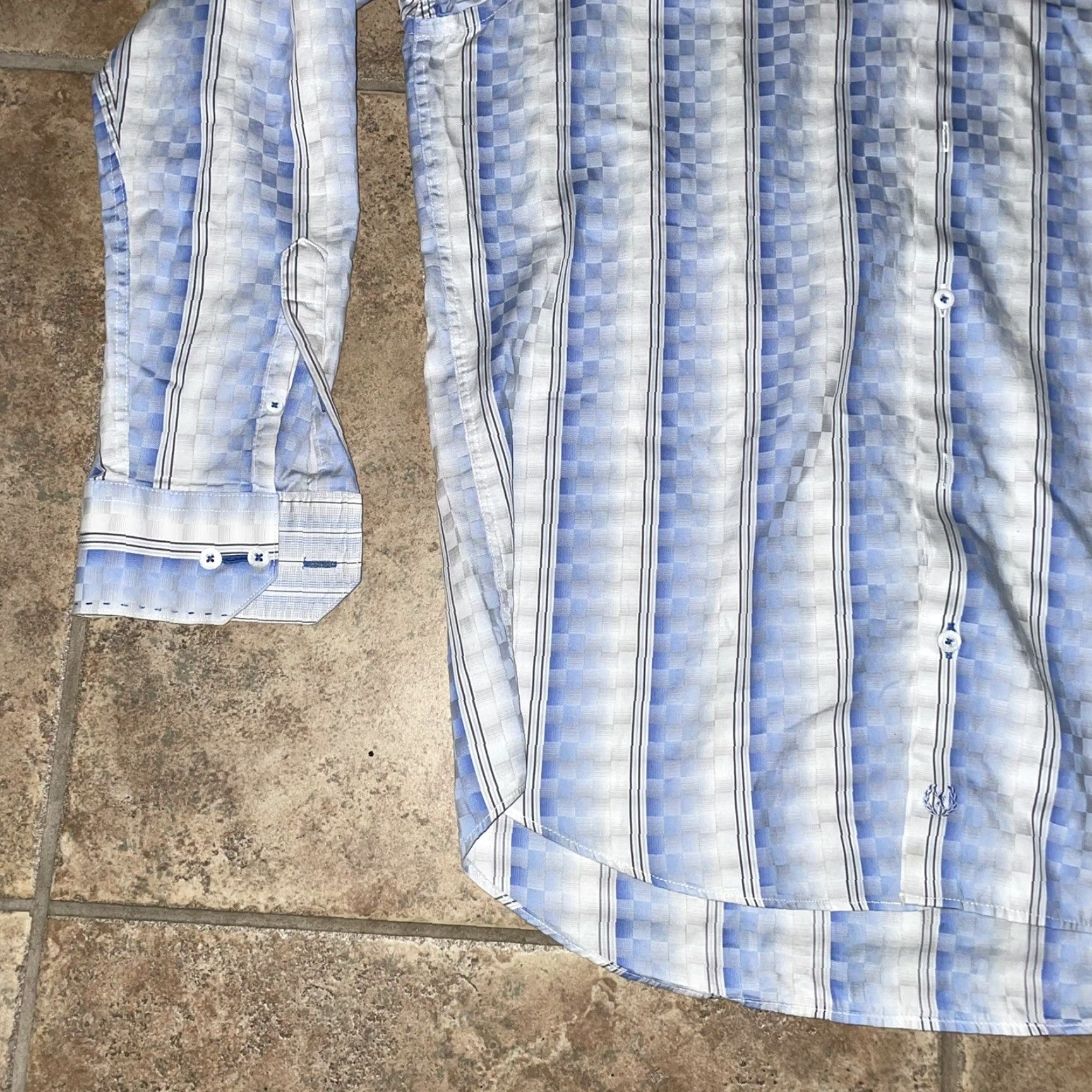 BUGATCHI Bugatchi ucmo Button-Down Shirt Striped Long Sleeve Mens M Multicolor Size US M / EU 48-50 / 2 - 3 Thumbnail