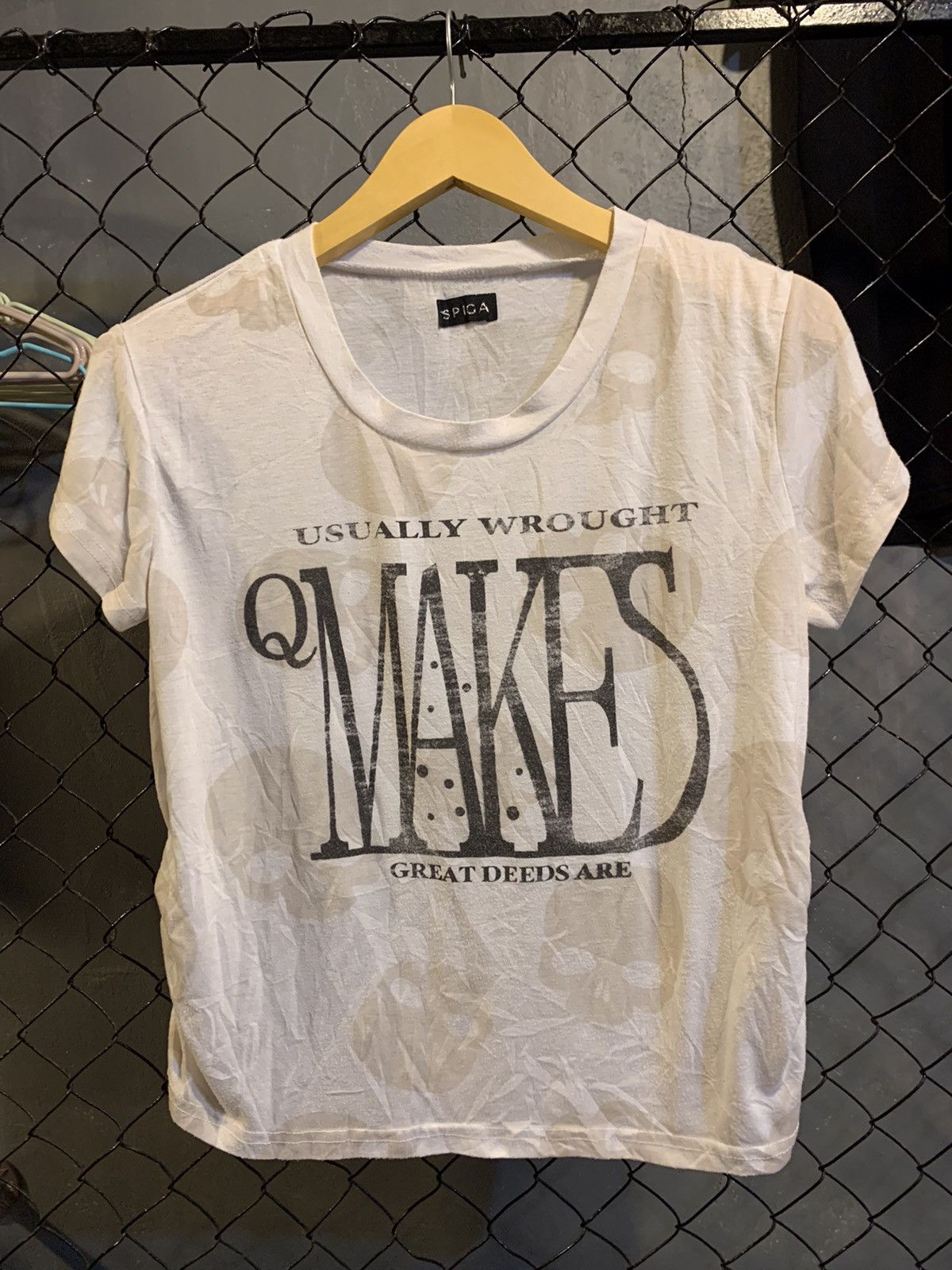 If Six Was Nine × Le Grande Bleu (L.G.B.) Y2K Spita Skull Poem White T-shirt Size US S / EU 44-46 / 1 - 1 Thumbnail