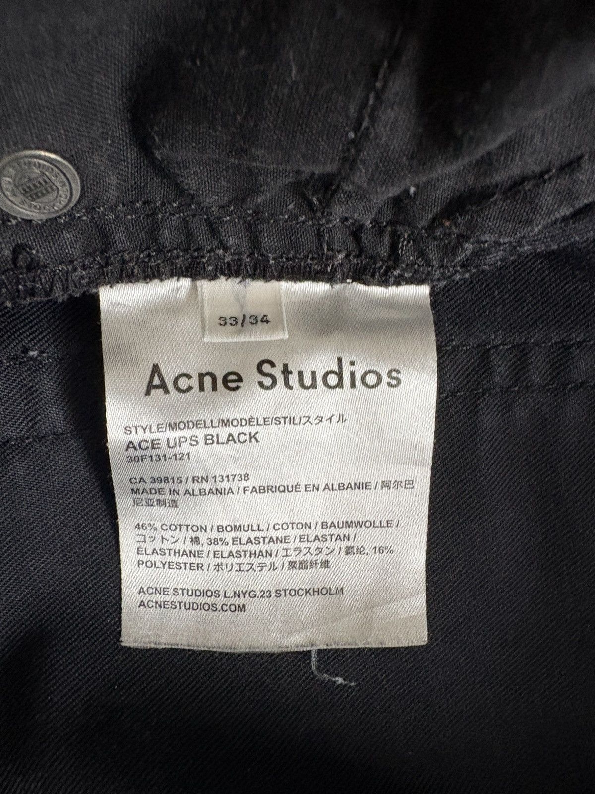 Acne Studios Acne Studios Ace UPS black pants Size US 33 - 4 Thumbnail