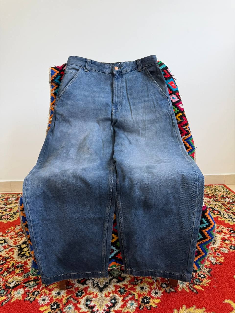 Japanese Brand Vintage tornado mart style washed baggy y2k hype Jeans Blue Size US 32 / EU 48 - 1 Thumbnail