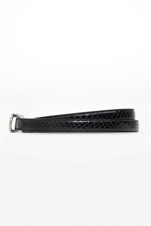 Saint Laurent Paris o1s1wg110724 Size: 80 / Long Oval Buckle Thin Belt Leather Size ONE SIZE - 3 Thumbnail