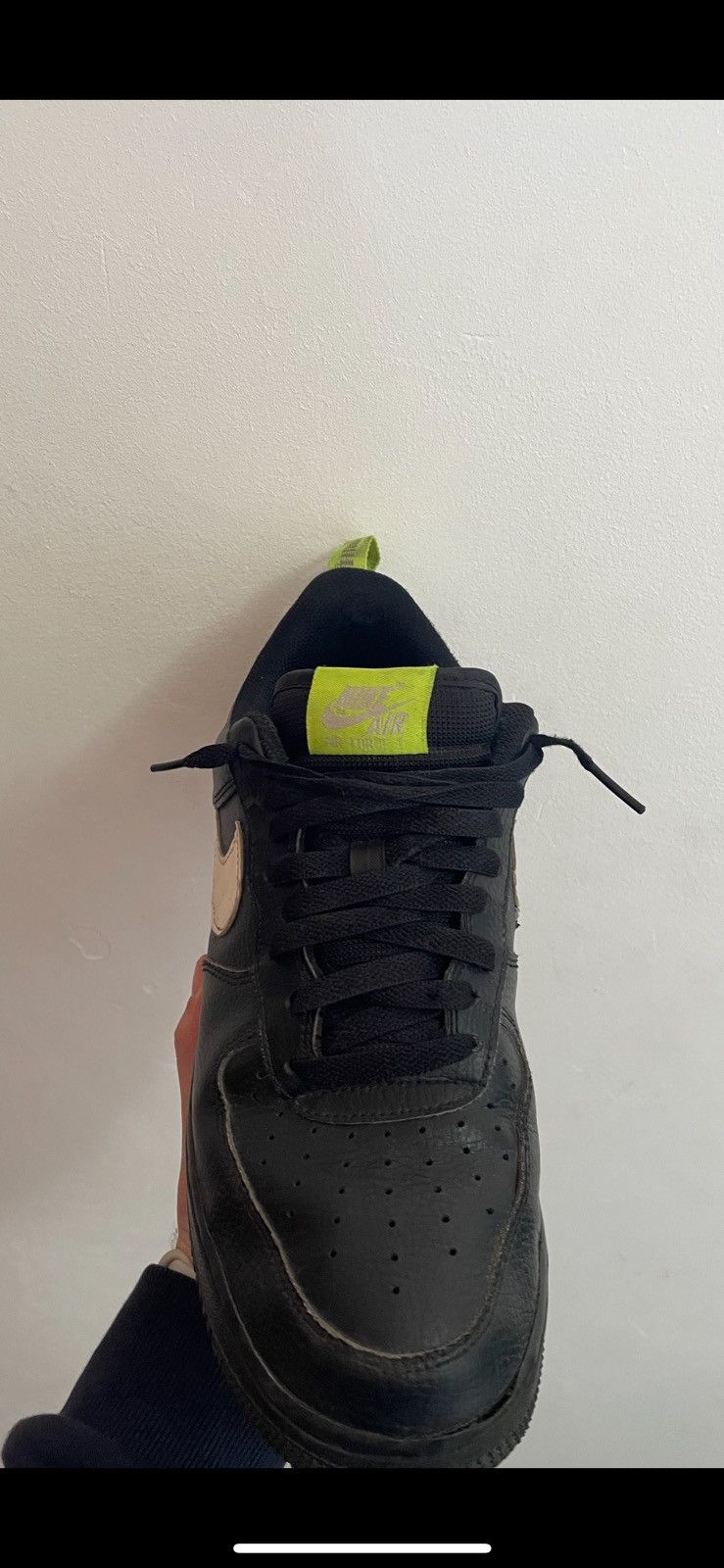 Nike Air Force One Black Size US 9.5 / EU 42-43 - 4 Thumbnail