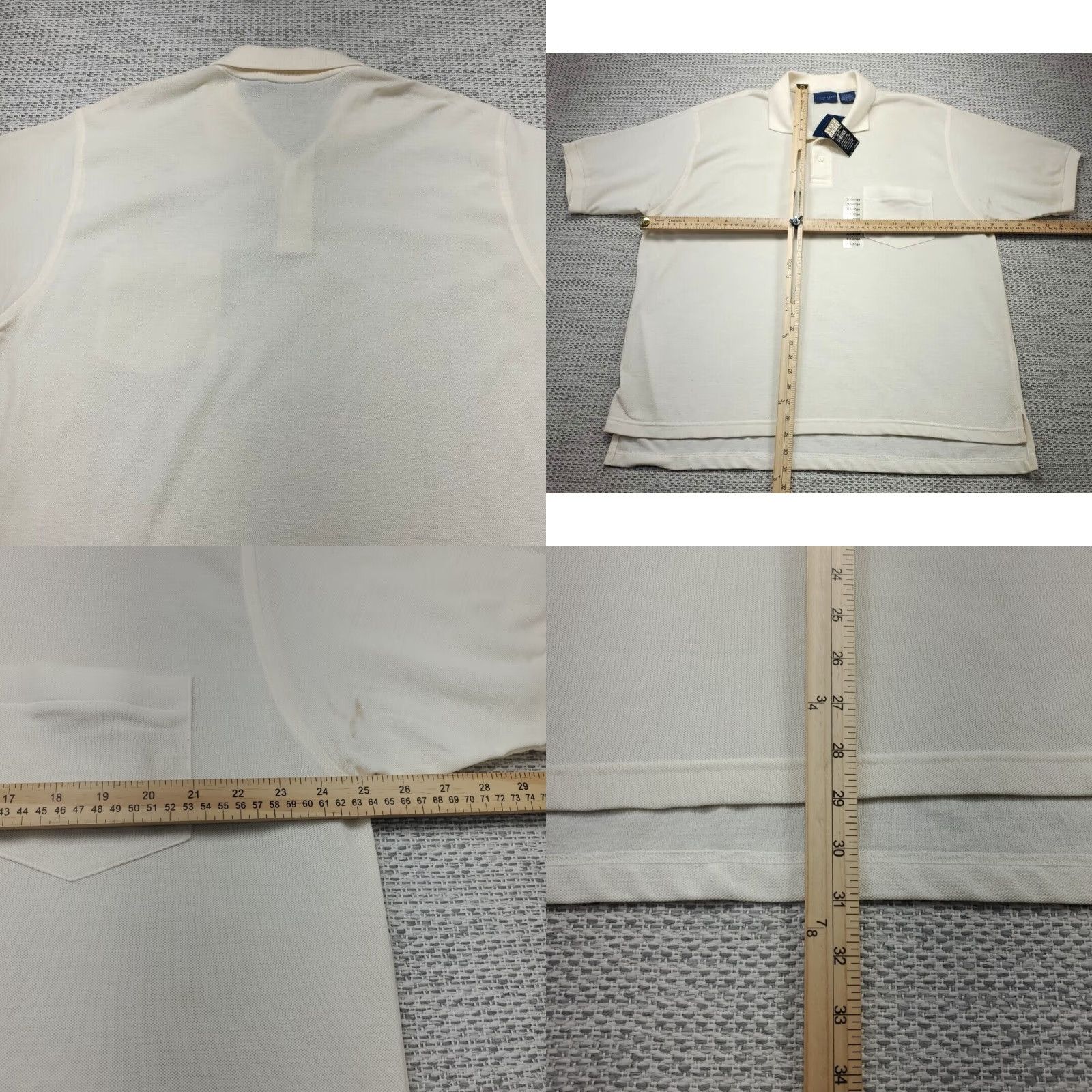 Vintage VINTAGE Towncraft Polo Shirt Mens XL Ivory Short Sleeve Golf Polo Shirt TC Towncraft Polo Size US XL / EU 56 / 4 - 8 Thumbnail