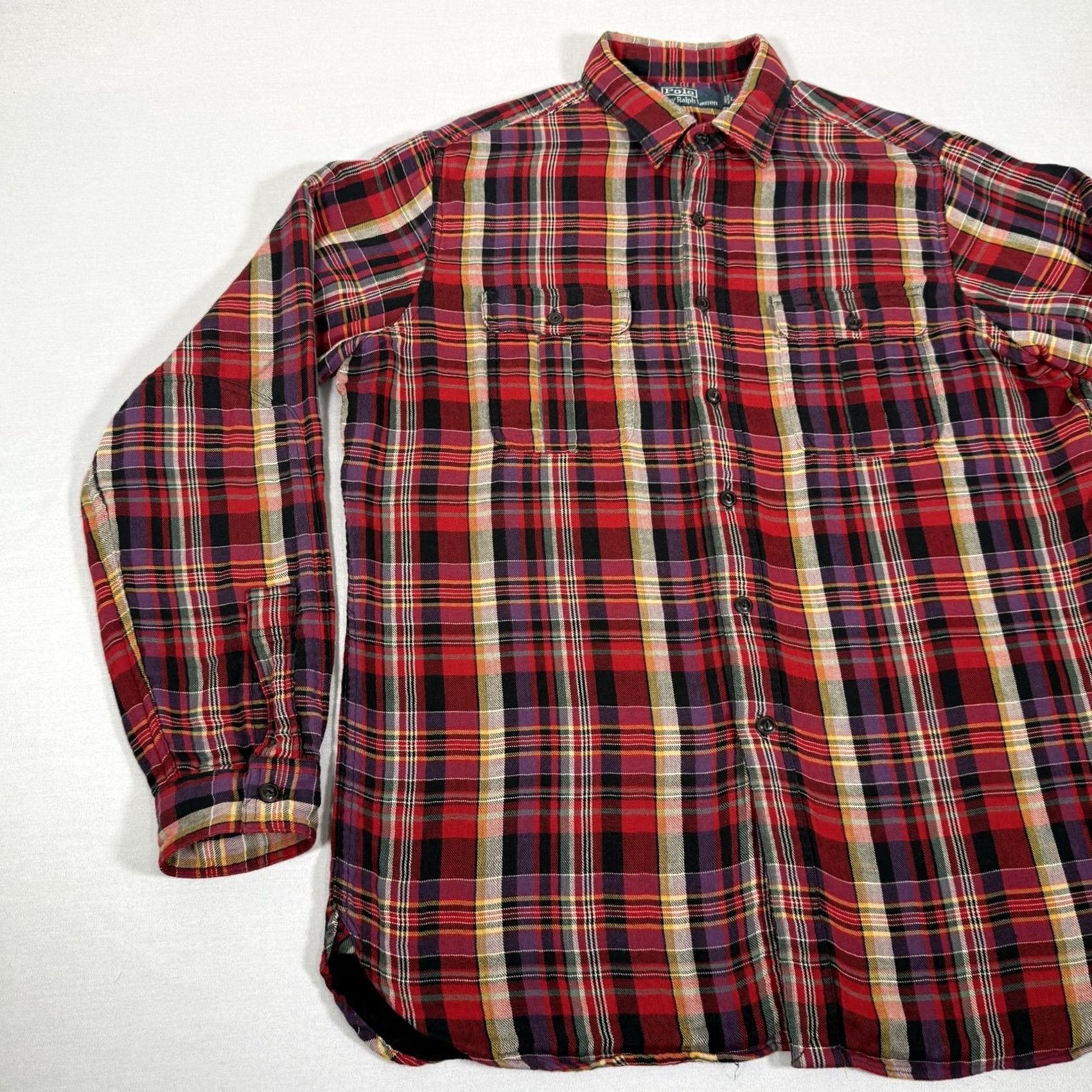 Polo Ralph Lauren Polo Ralph Lauren Shirt Men L Red Plaid Flannel Button Up 90s Vintage Christmas Casual Outdoor Winter Fall Weather Size US L / EU 52-54 / 3 - 4 Thumbnail