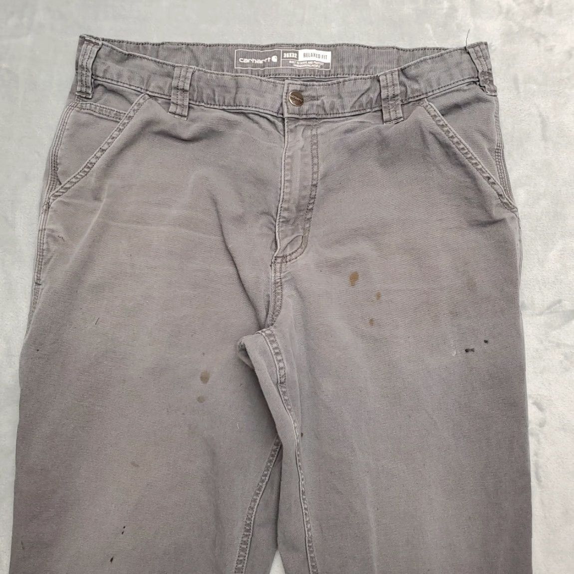 Carhartt VINTAGE Carhartt Pants Mens 36x32 Gray Canvas Relaxed Cargo Rugged Flex Workwear BN2291 Size US 36 / EU 52 - 3 Thumbnail
