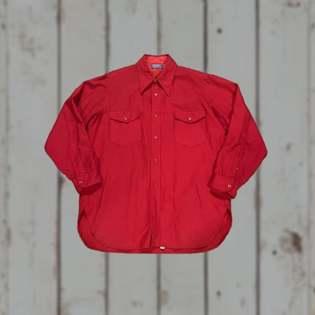 Pendleton VINTAGE Pendleton RED MEN'S WOOL HUNTING SHIRT/JACKET XL USA MADE IN USA Button-Up Shirt Size US XL / EU 56 / 4 - 1 Thumbnail