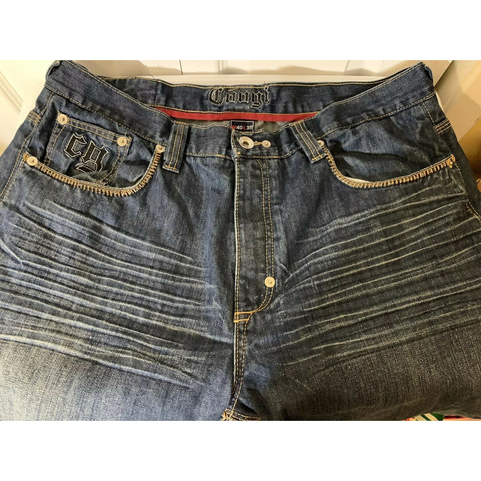 Coogi Coogi Men's Blue Sz 40 x 35 5-Pocket Embroidered Jeans Urban Size US 40 / EU 56 - 5 Thumbnail