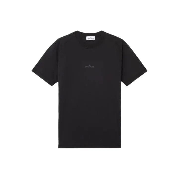 Stone Island Black Logo Slim Fit T-shirt