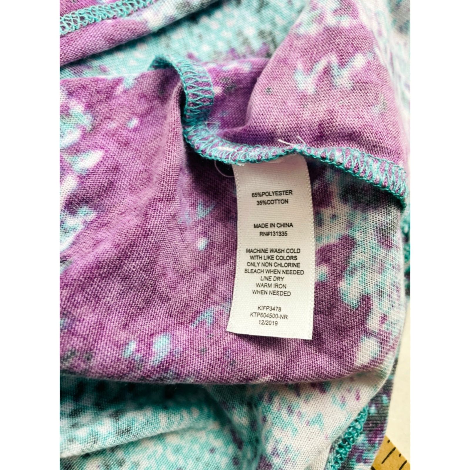 Vintage SOCIALITE T-Shirt Women XS Purple Blue Short Sleeve V-Neck NWT Distressed Modern Breathable casual Size XS / US 0-2 / IT 36-38 - 6 Thumbnail